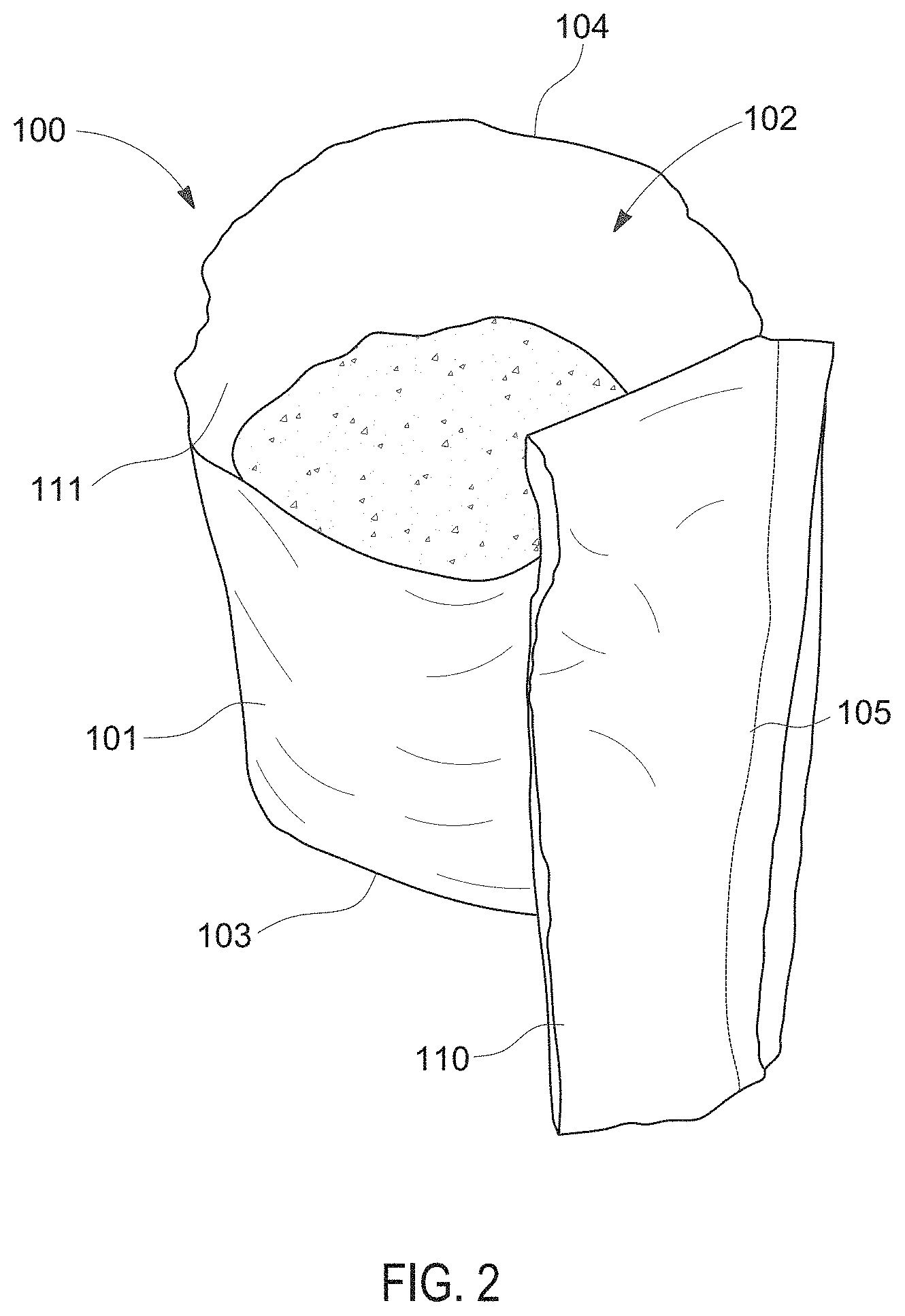 Patent US11793120 Figure 2 – Ready to use grow bags and methods of making and using the same