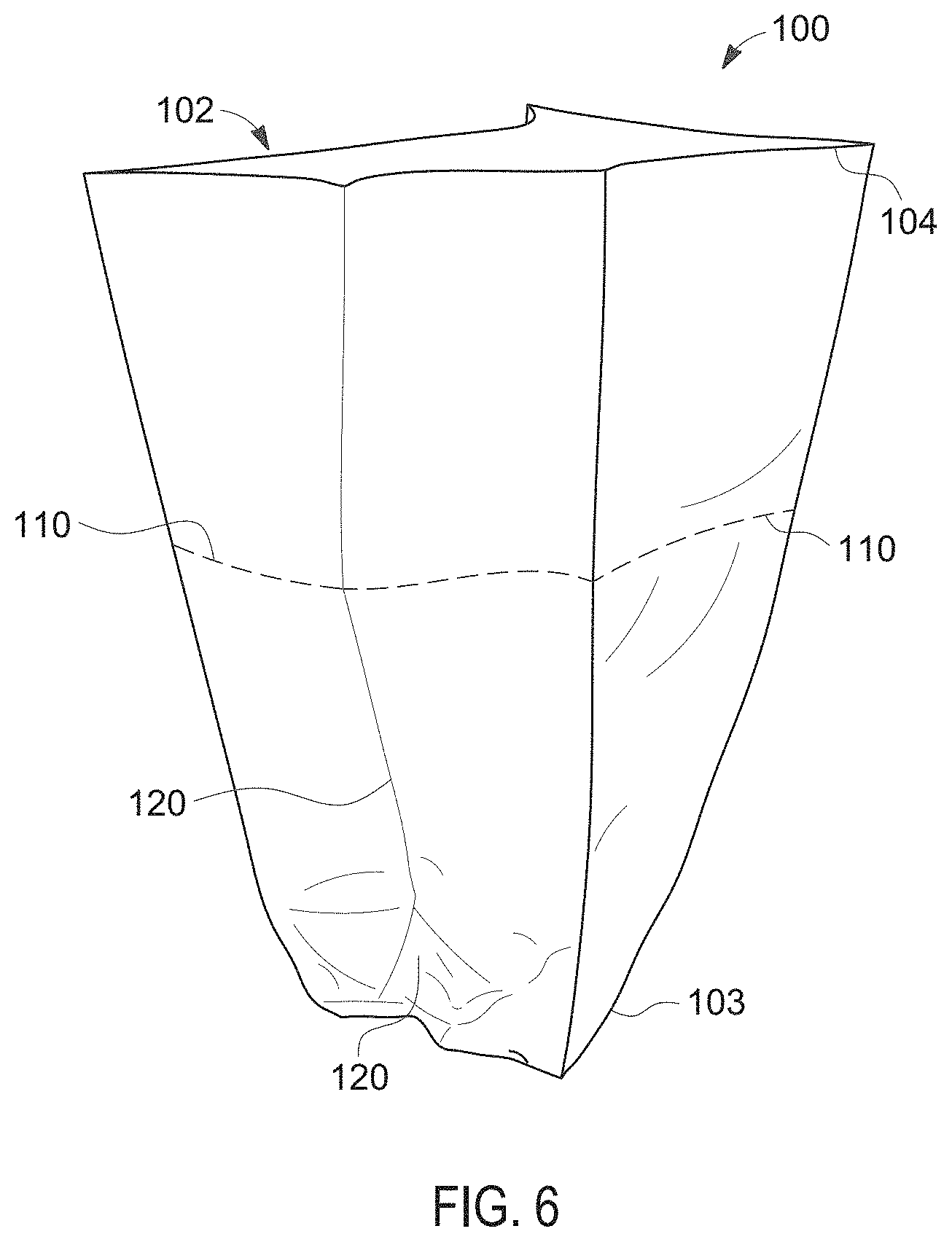 Patent US11793120 Figure 6 – Ready to use grow bags and methods of making and using the same