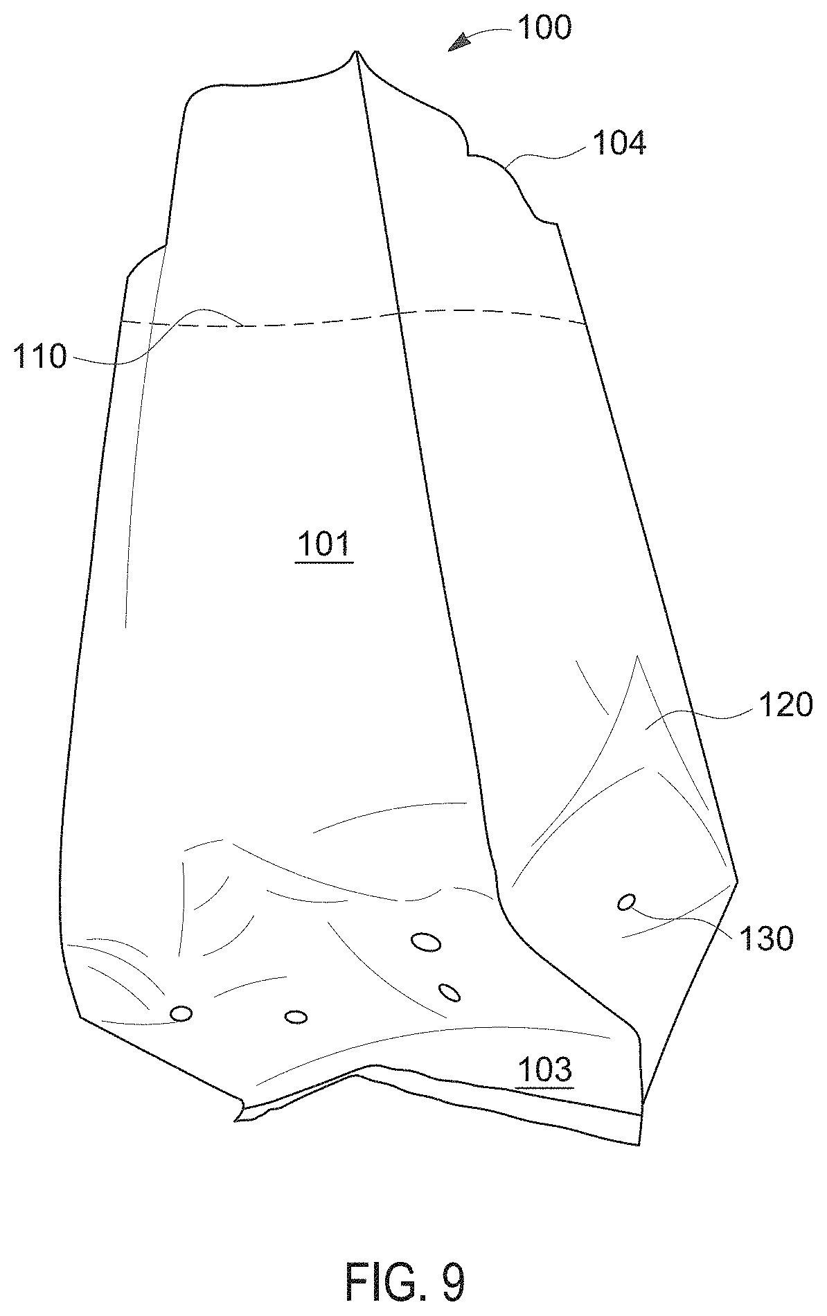 Patent US11793120 Figure 9 – Ready to use grow bags and methods of making and using the same