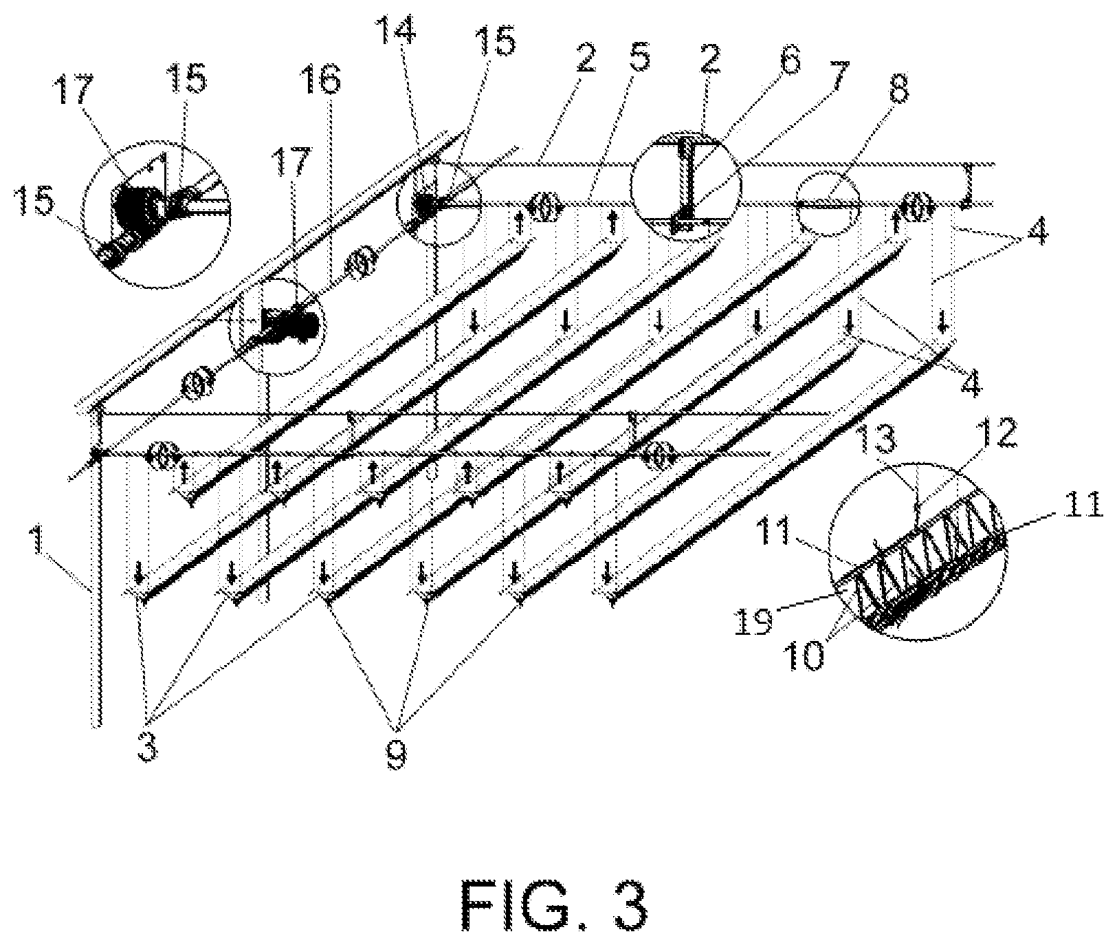 Patent US11793121 Figure 2 – Installation for a hanging cultivation system