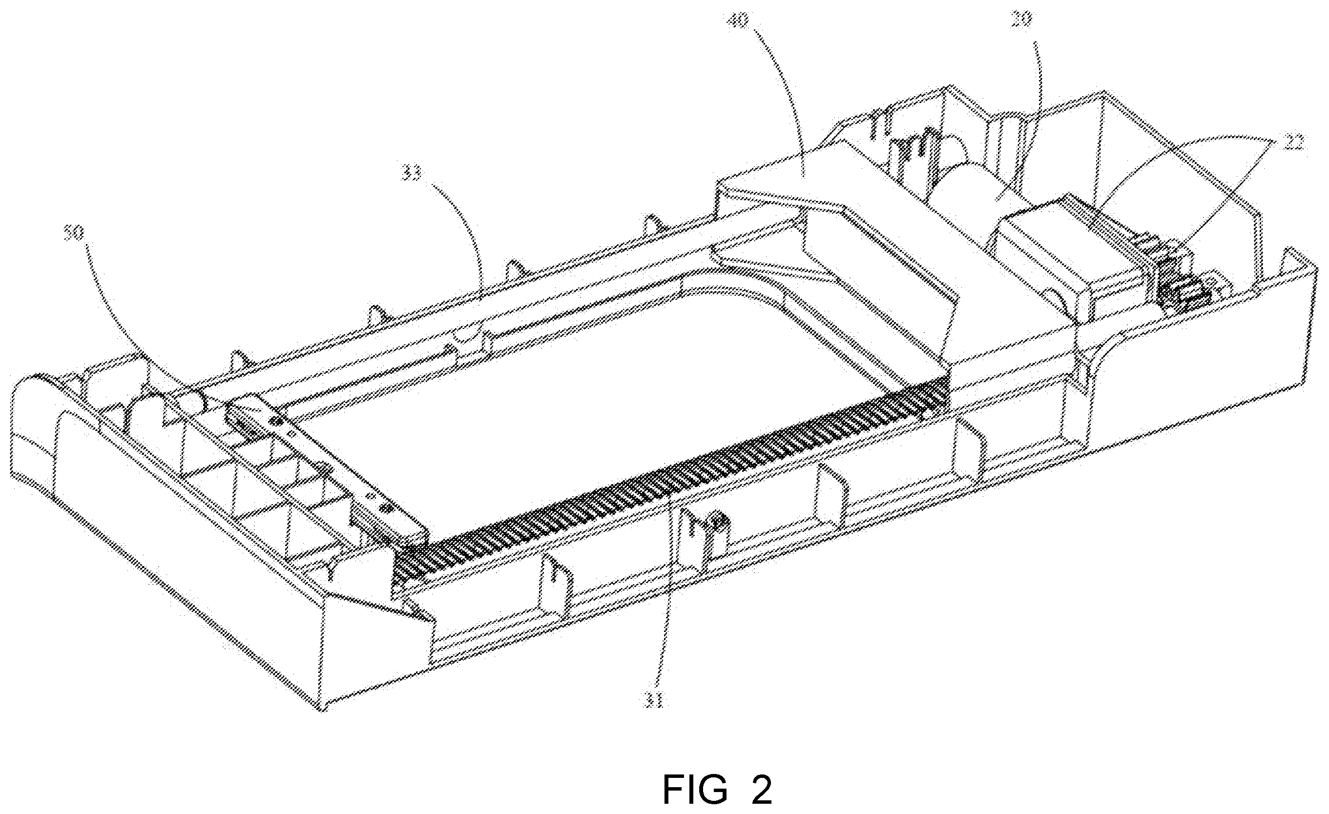 Patent US11793154 Figure 2 – Automatic trash bag sealing device in an automatic cat litter box and automatic cat litter box