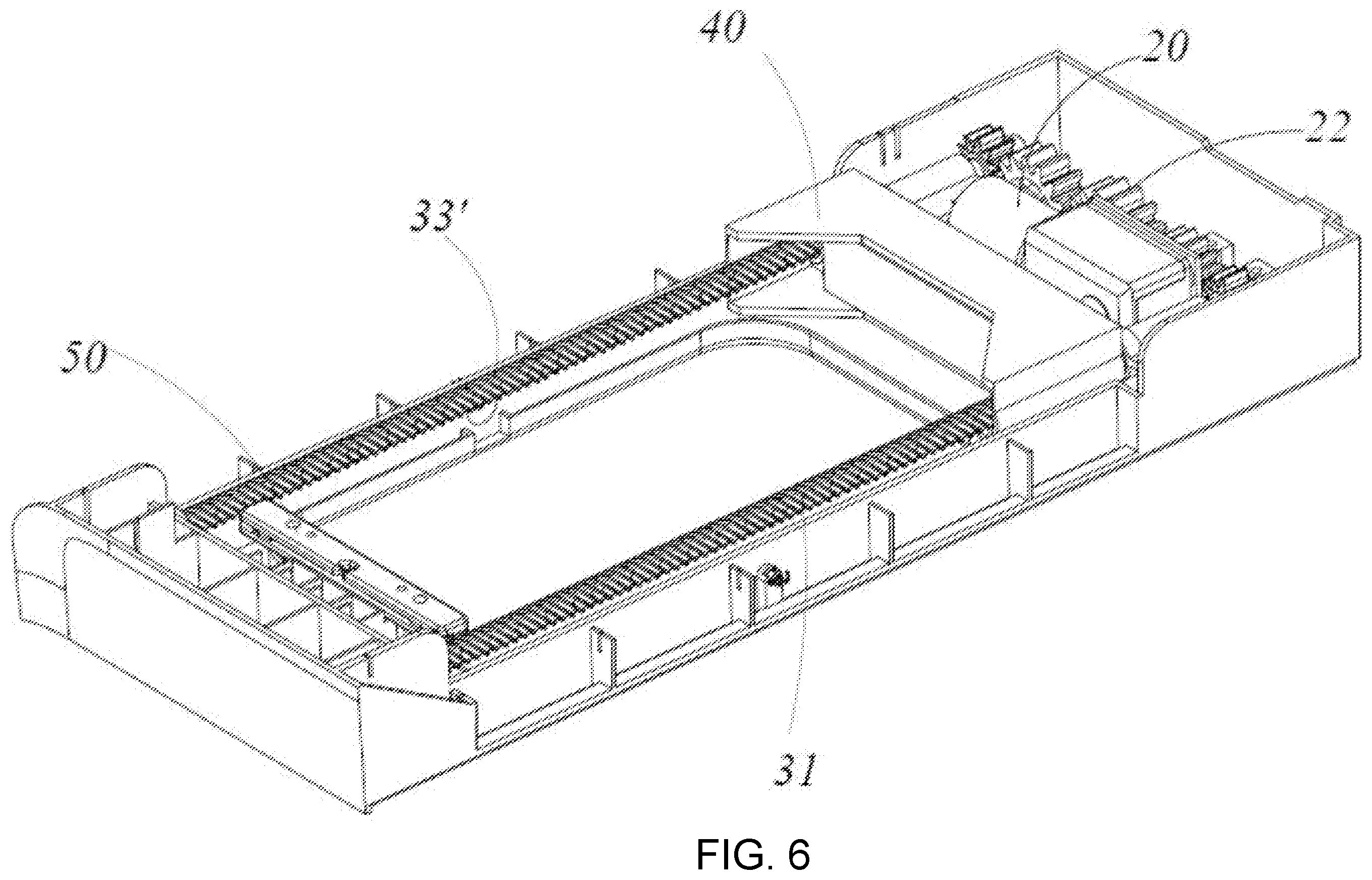 Patent US11793154 Figure 6 – Automatic trash bag sealing device in an automatic cat litter box and automatic cat litter box