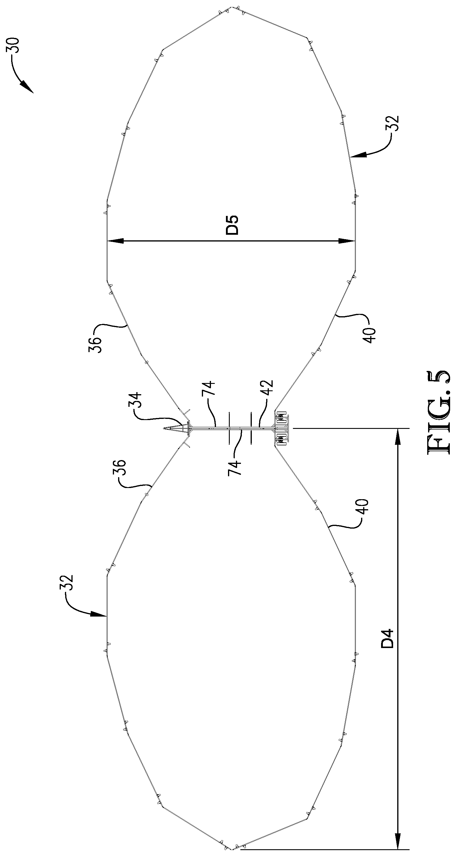 Patent US11793158 Figure 5 – Portable corral suspension with torsion axle