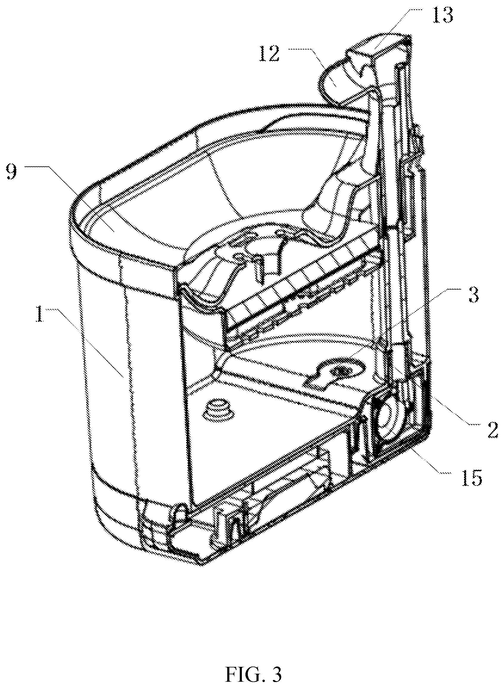 Patent US11793161 Figure 3 – Intelligent wireless all-directional automatic pet water fountain