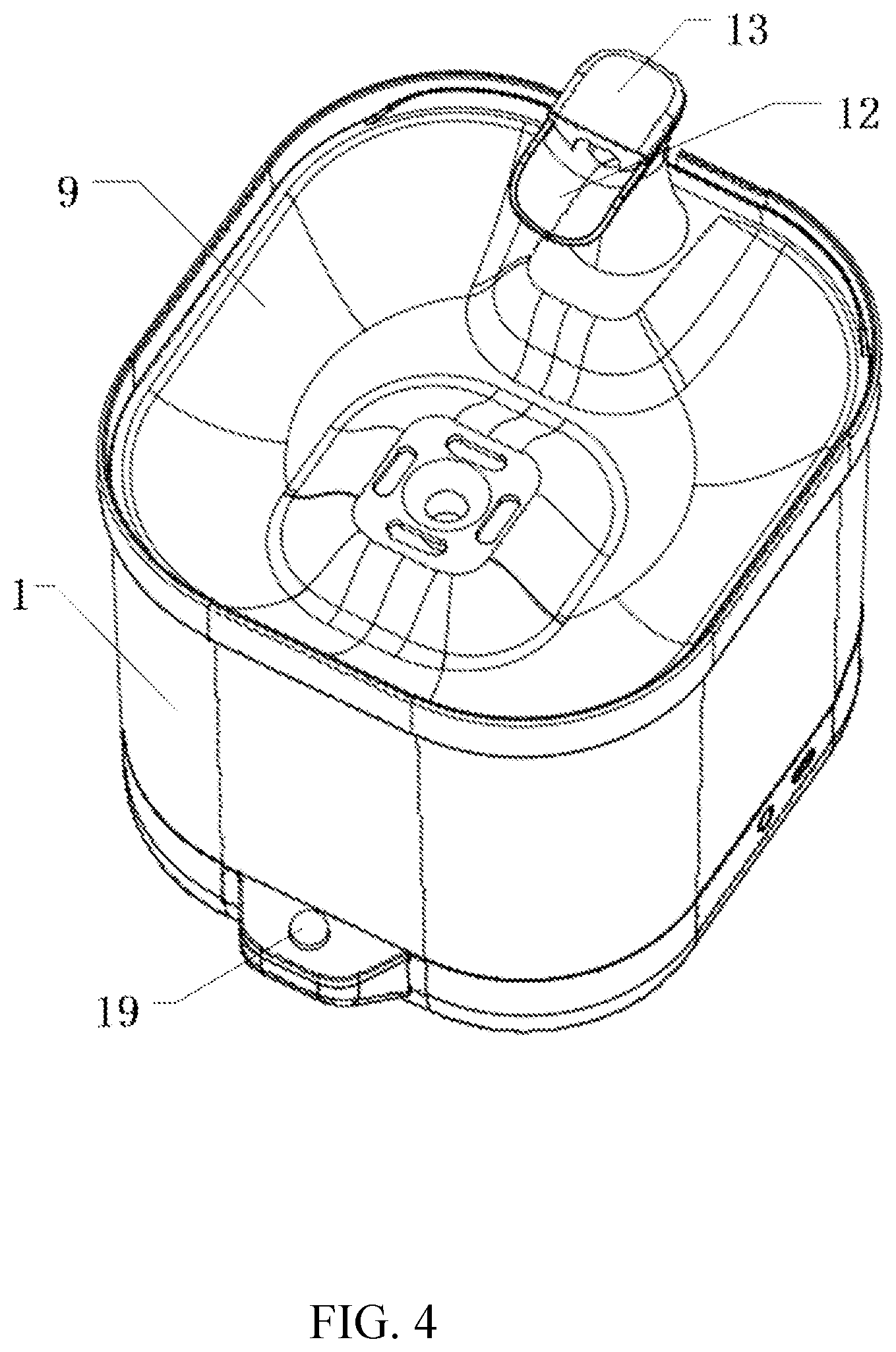 Patent US11793161 Figure 4 – Intelligent wireless all-directional automatic pet water fountain