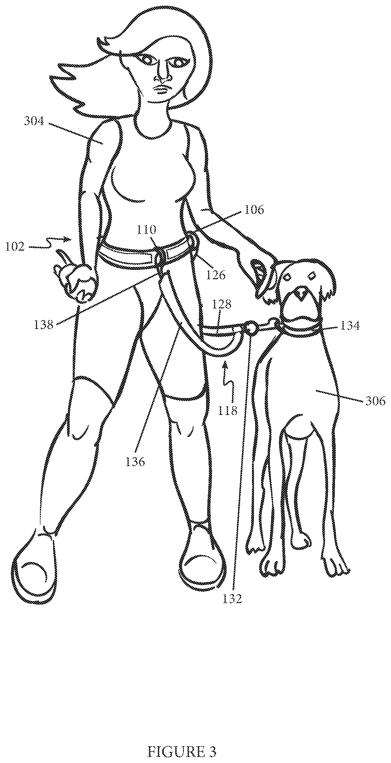 Patent US11793166 Figure 3 – Animal training method, apparatus, and system for achieving heeling behavior