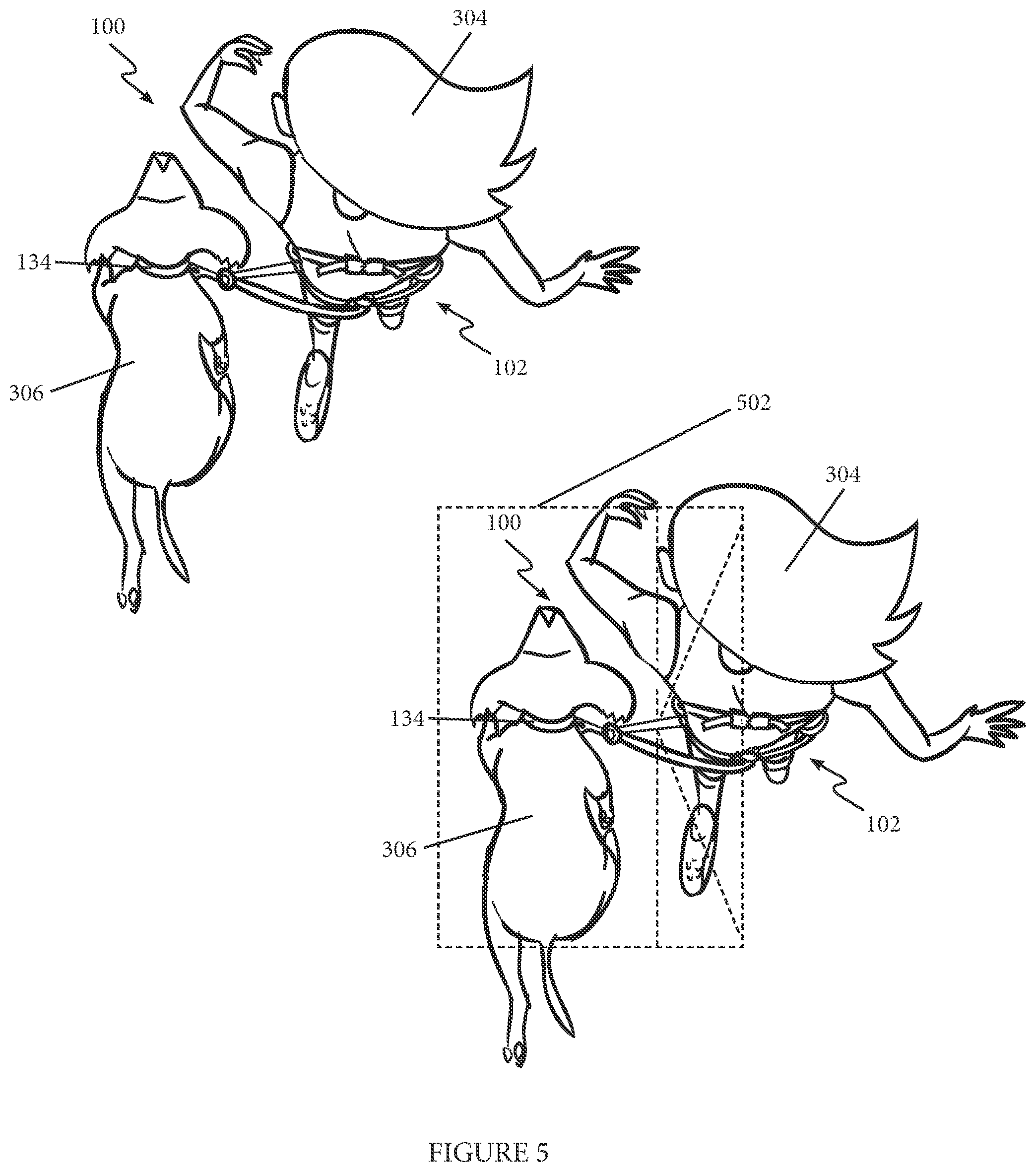 Patent US11793166 Figure 5 – Animal training method, apparatus, and system for achieving heeling behavior