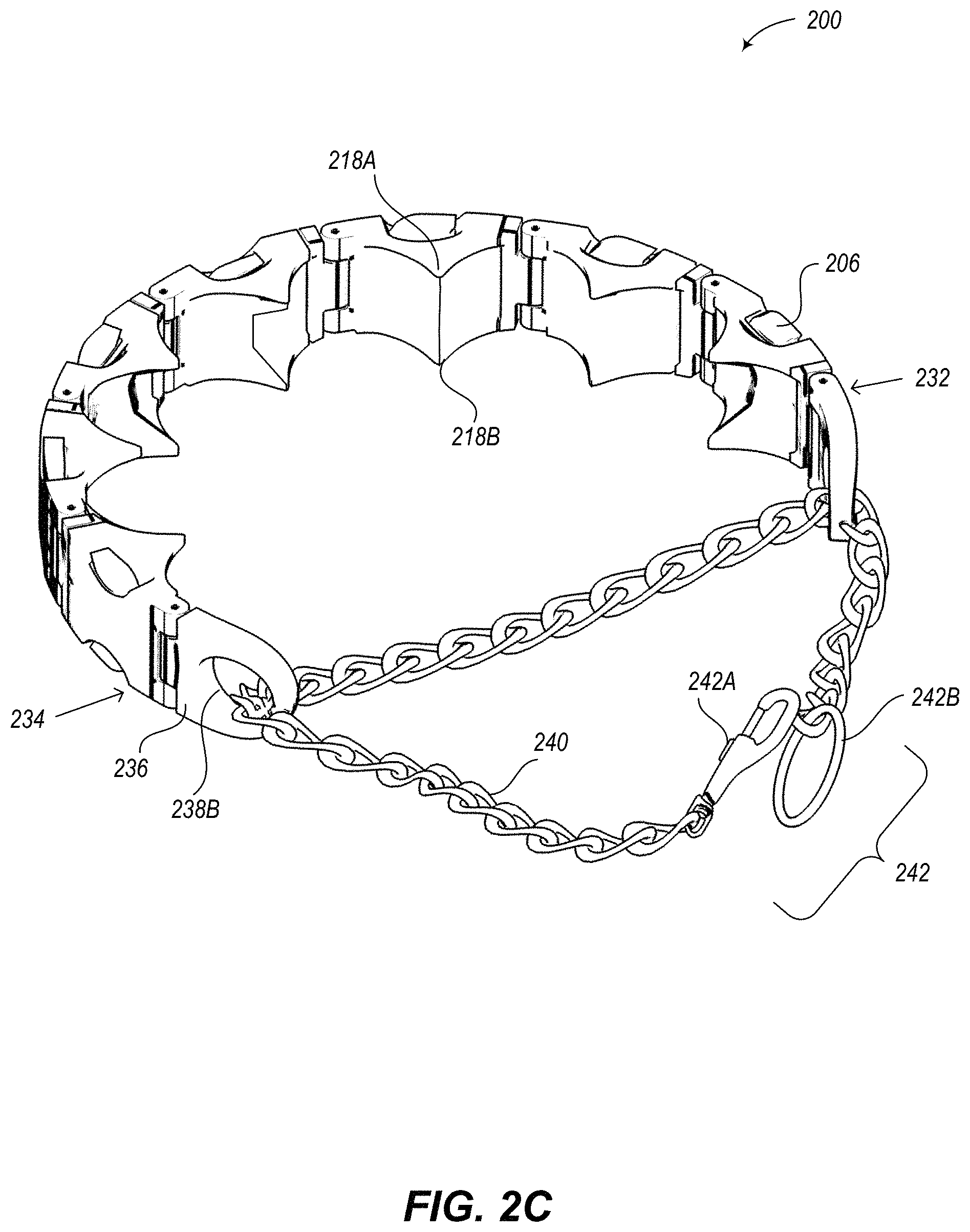 Patent US11793170 Figure 7 – Interlinking collar components and collar devices including the same