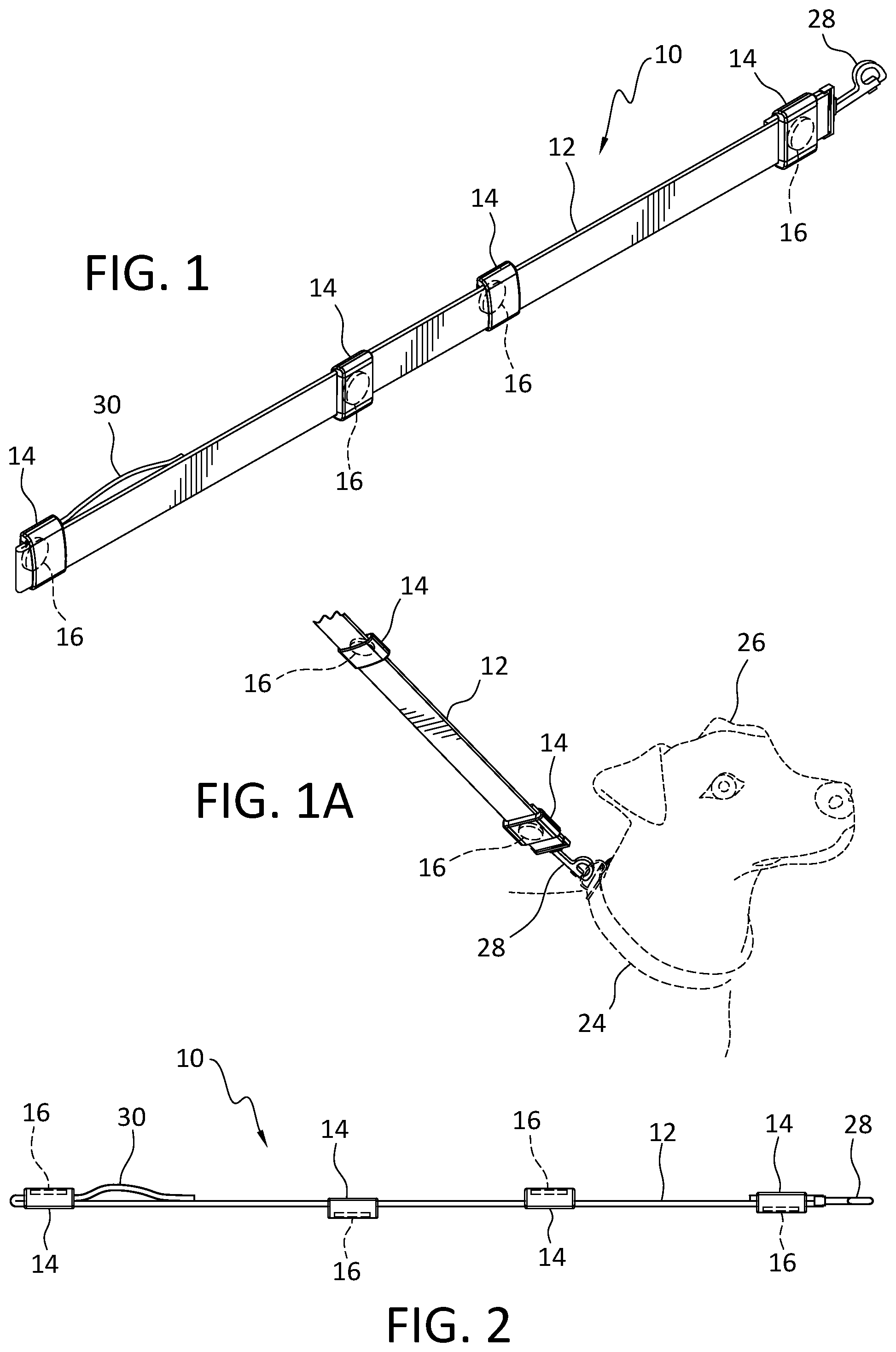 Patent US11793171 Figure 1 – Apparatus that enables a leash to coil around an animal's collar