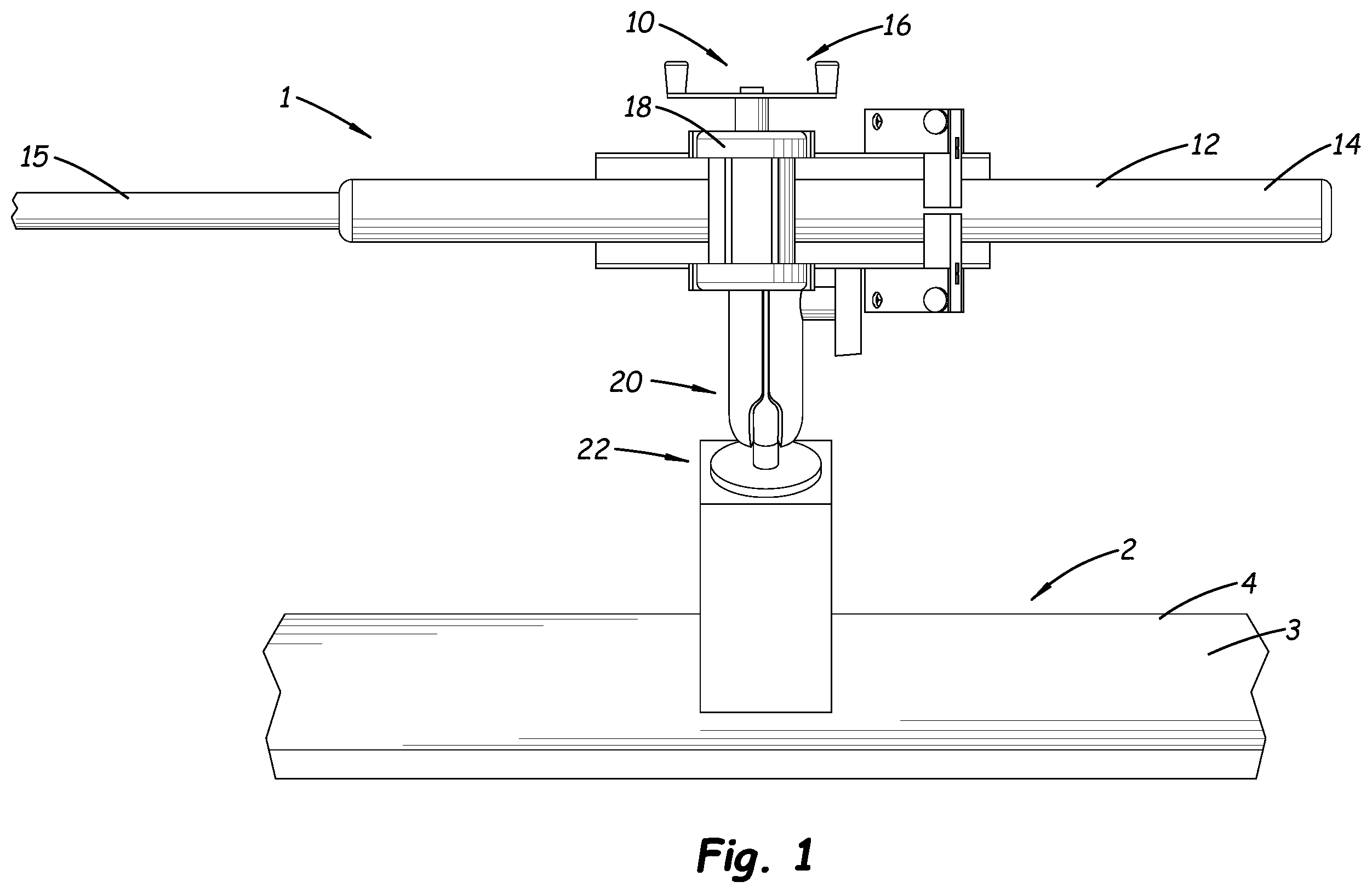 Patent US11793184 Figure 1 – Fishing rod holding system