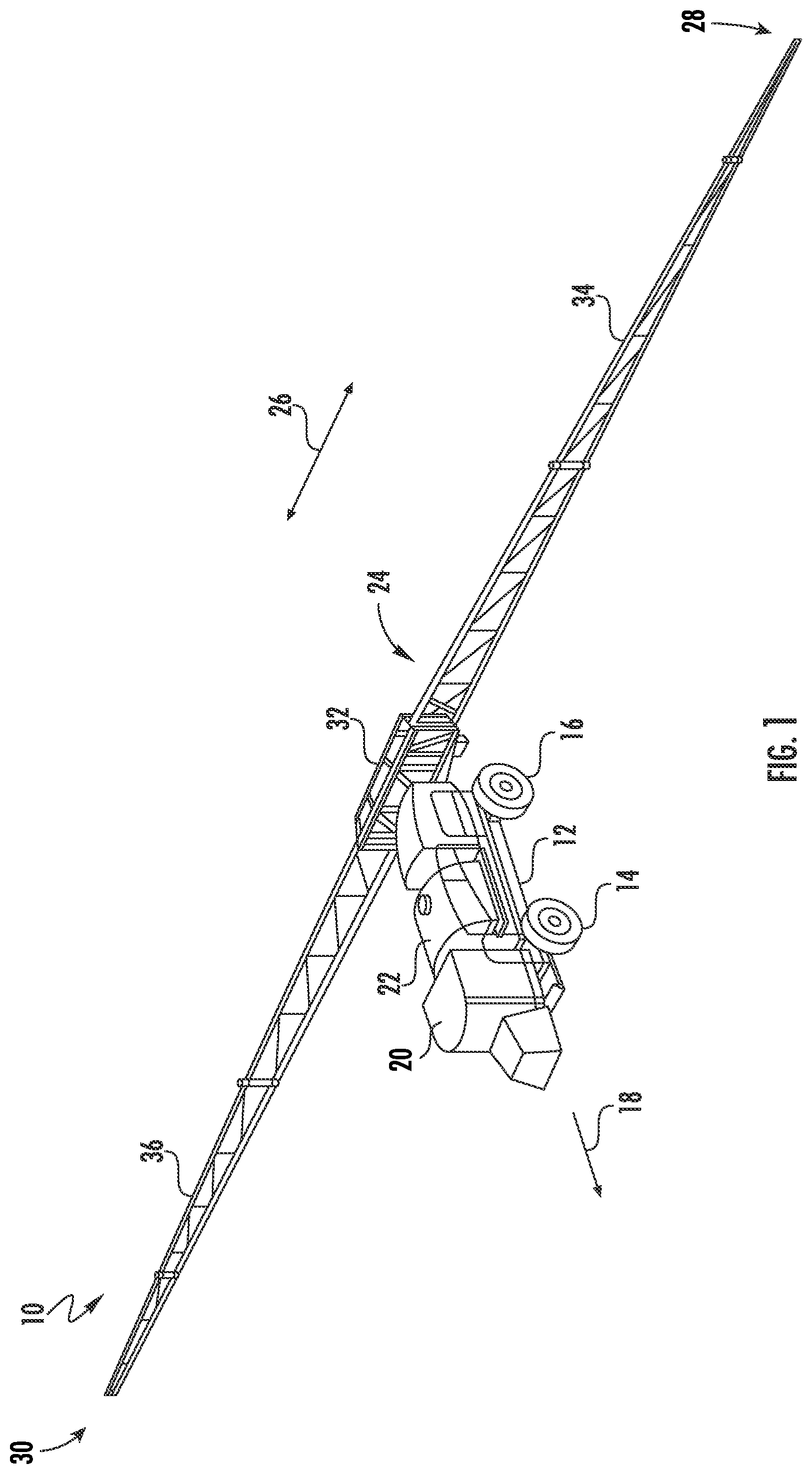 Patent US11793187 Figure 1 – System and method for monitoring agricultural fluid deposition rate during a spraying operation