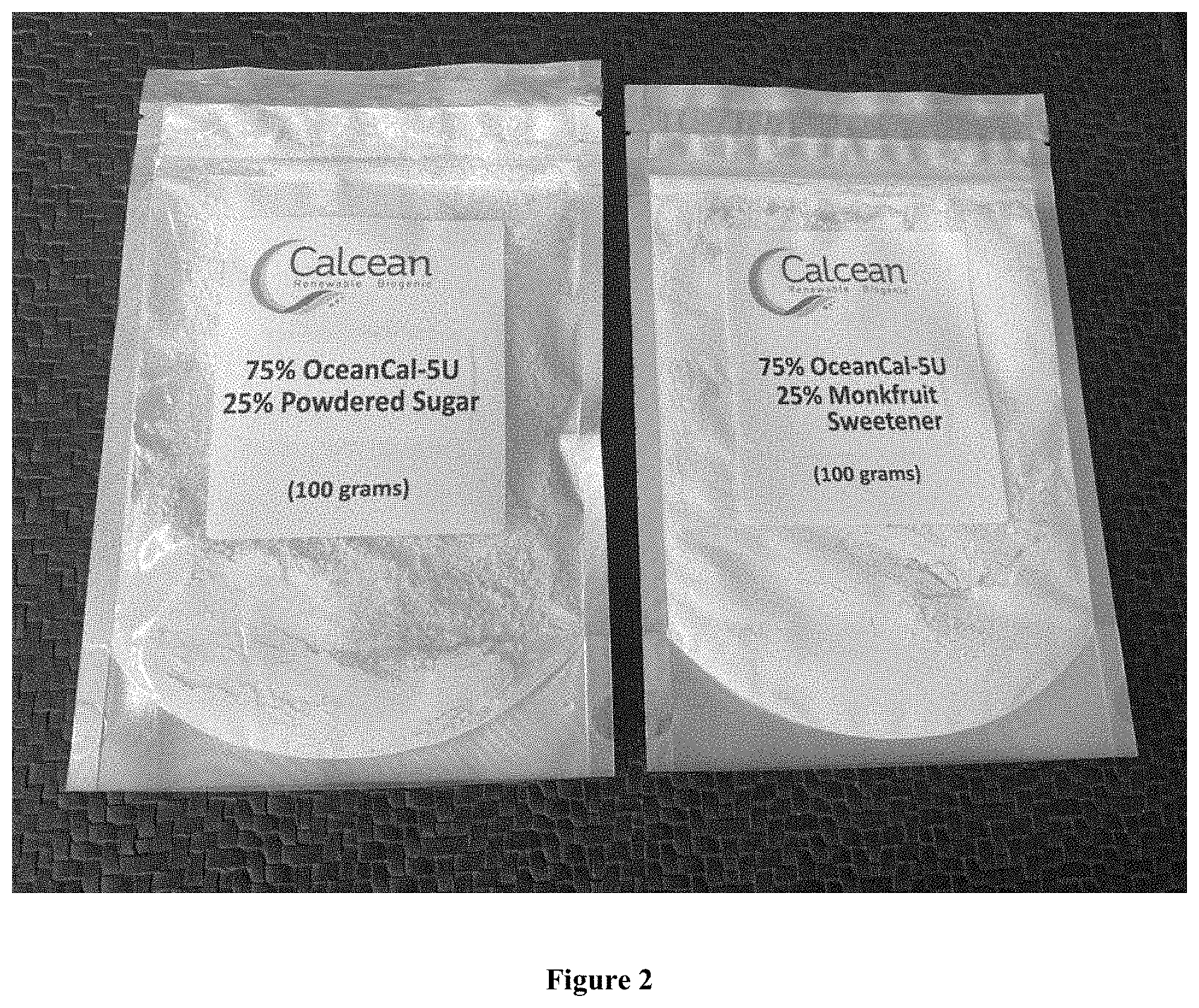 Patent US11793224 Figure 2 – Beverage compositions including calcium supplied from aragonite and methods of making the same