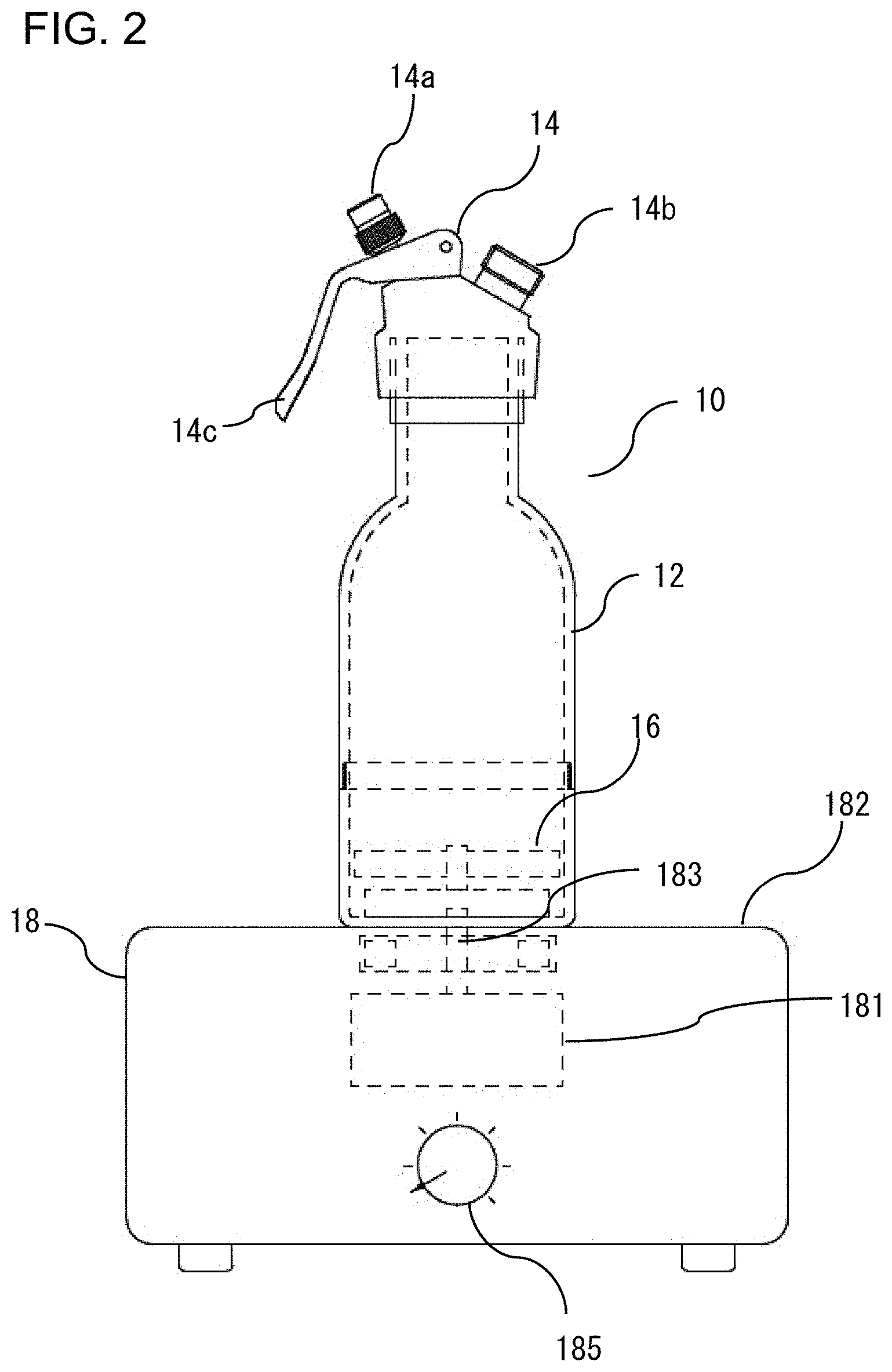 Patent US11793229 Figure 2 – Device and method for producing foamed food product