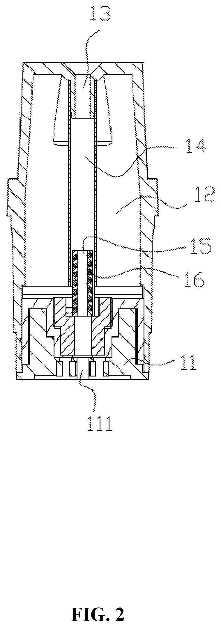 Patent US11793236 Figure 2 – Electronic cigarette cartridge dual-seal reverse pressure differential liquid injection method and electronic cigarette cartridge using the method for injecting liquid
