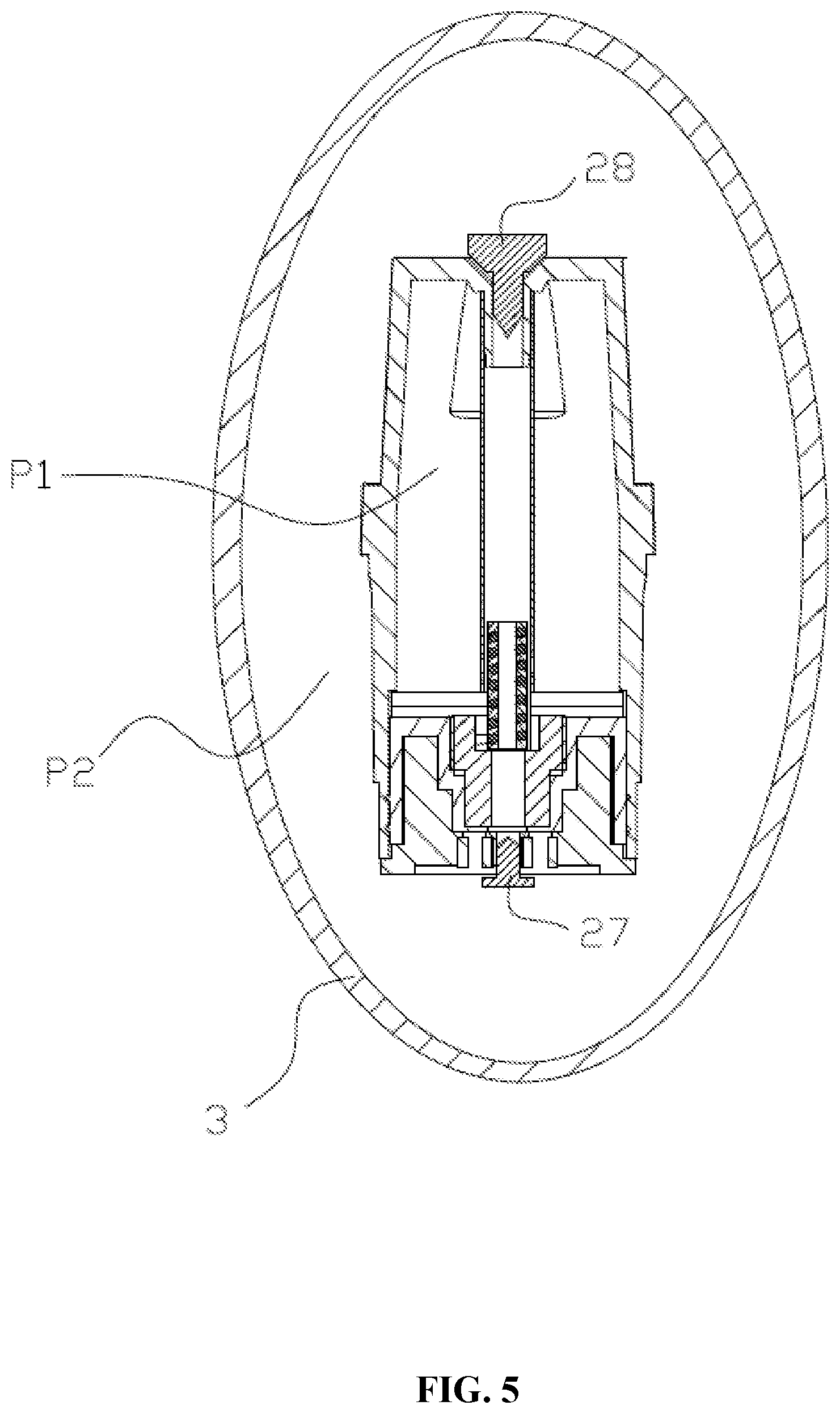 Patent US11793236 Figure 5 – Electronic cigarette cartridge dual-seal reverse pressure differential liquid injection method and electronic cigarette cartridge using the method for injecting liquid