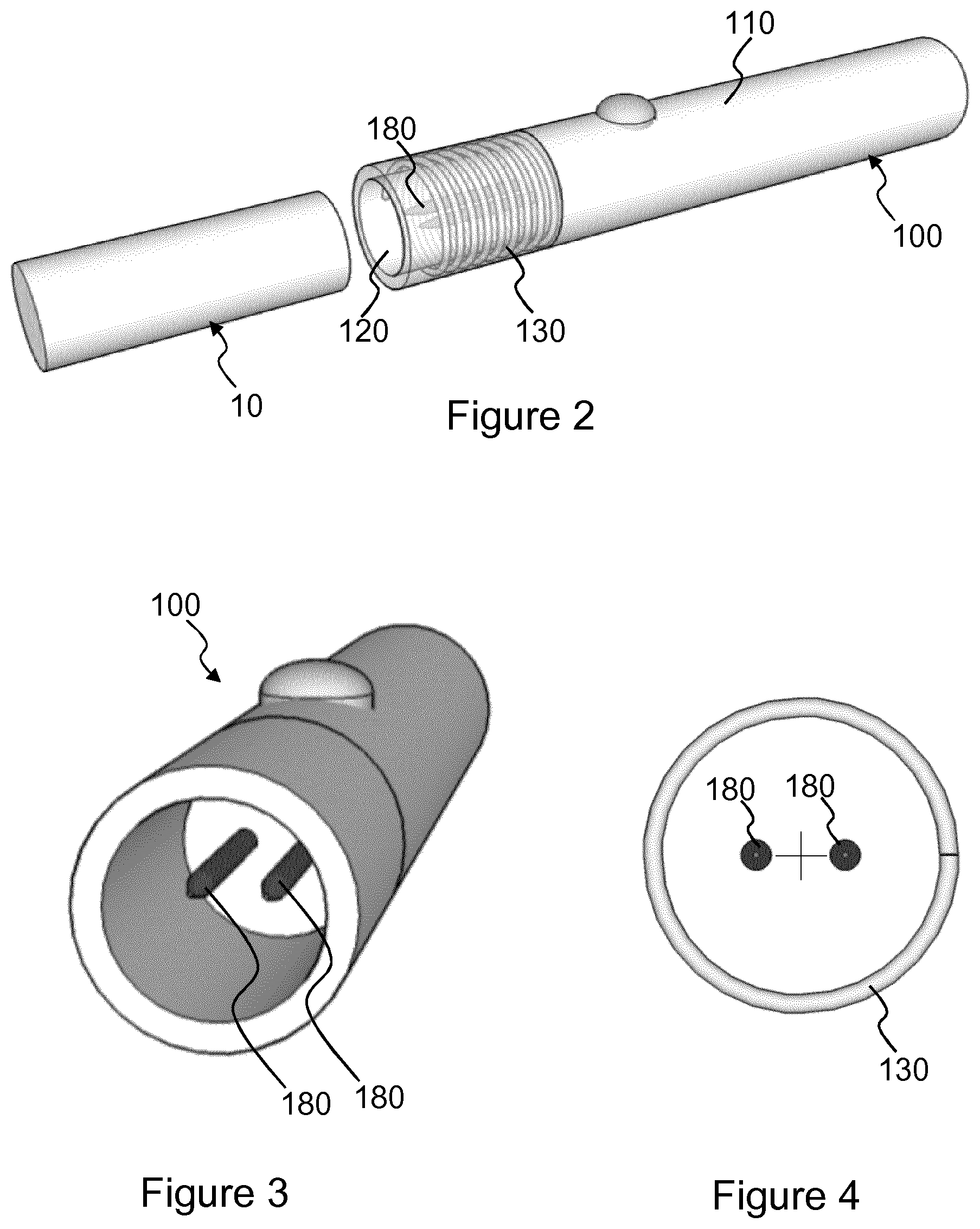 Patent US11793239 Figure 2 – Aerosol generating system with multiple susceptors