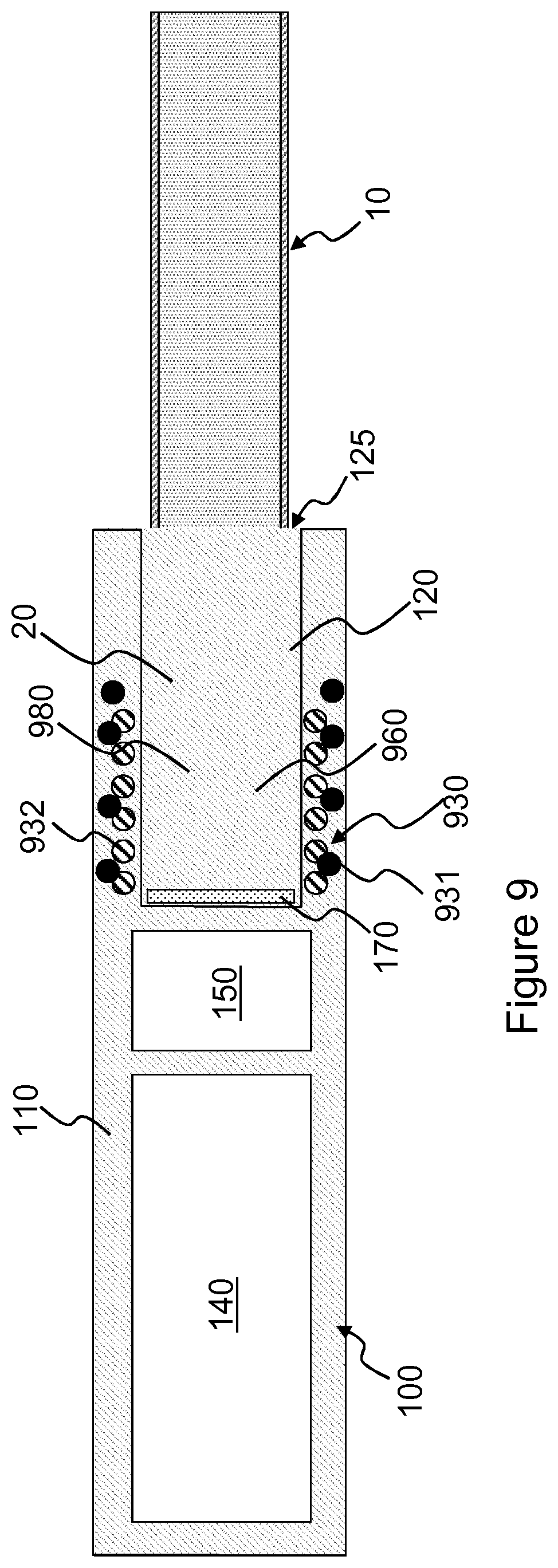 Patent US11793239 Figure 5 – Aerosol generating system with multiple susceptors