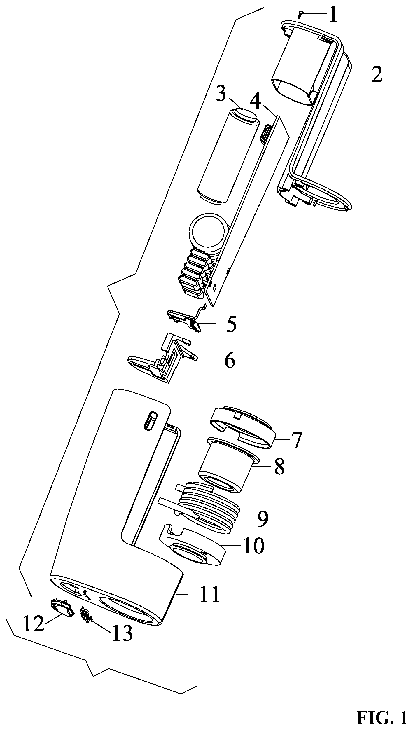 Patent US11793240 Figure 1 – Heating handle