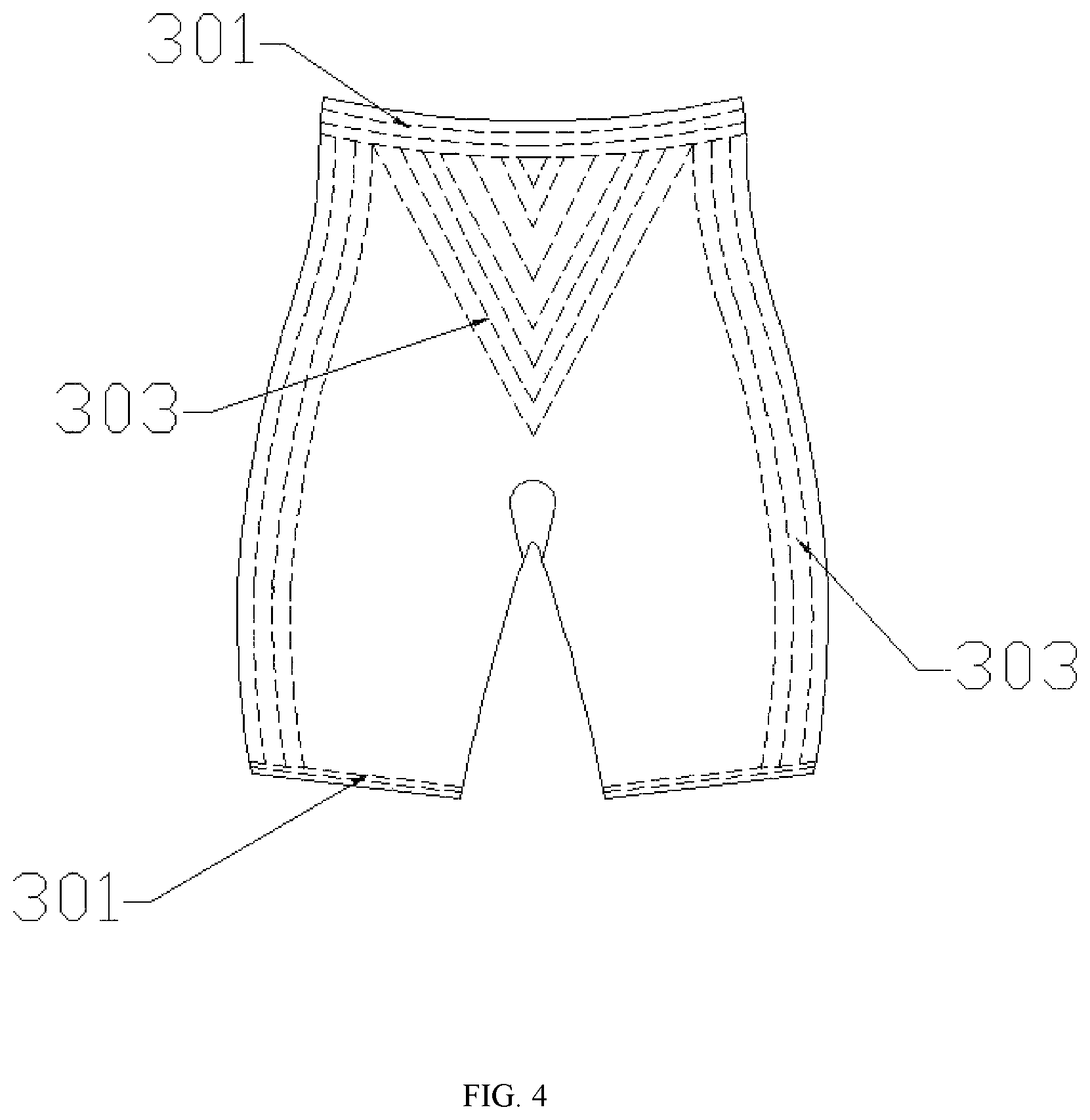 Patent US11793243 Figure 3 – High-elastic, lightweight and comfortable underwear and a production process thereof