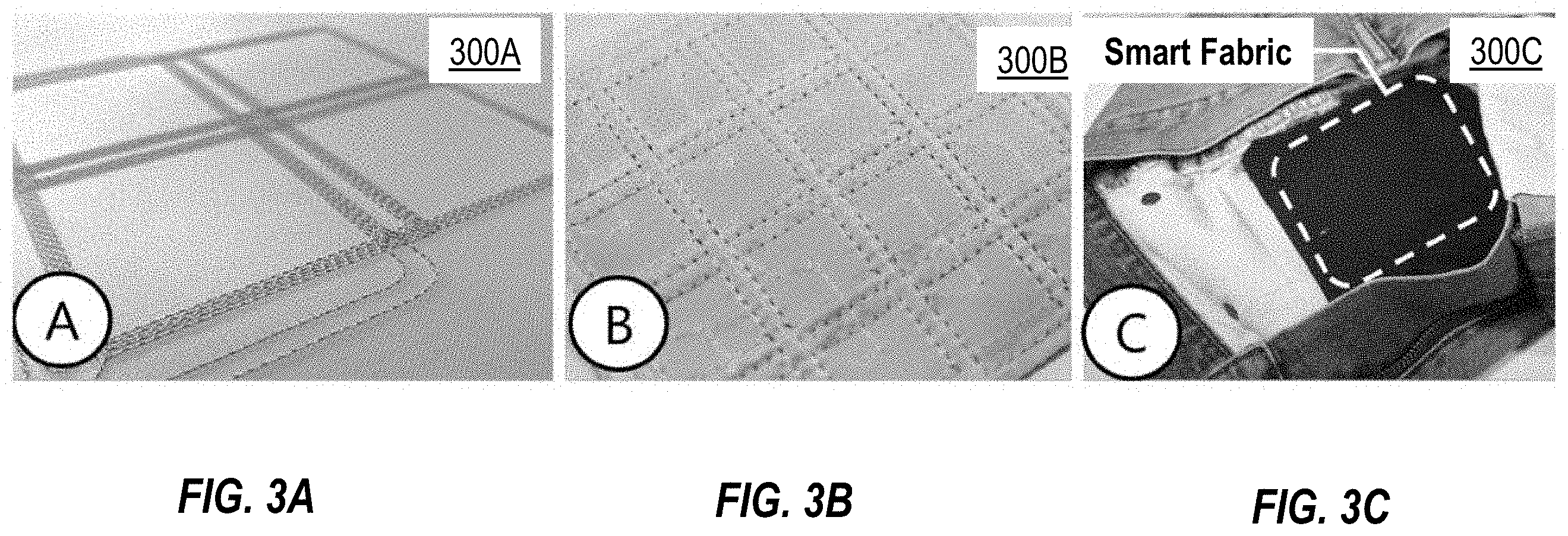 Patent US11793247 Figure 3 – Smart fabric that recognizes objects and touch input