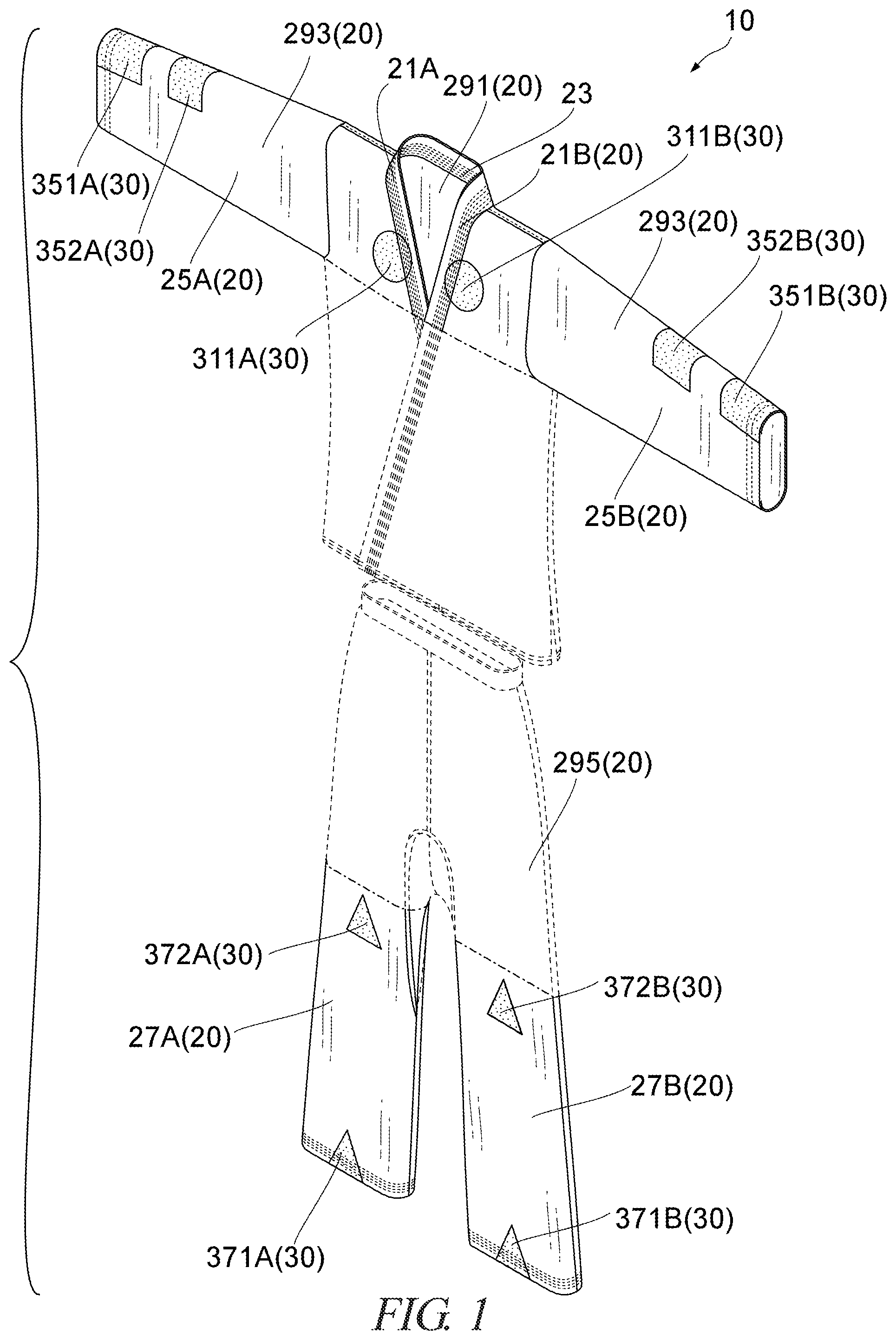 Patent US11793248 — Garment with visual indicia — Figure 1