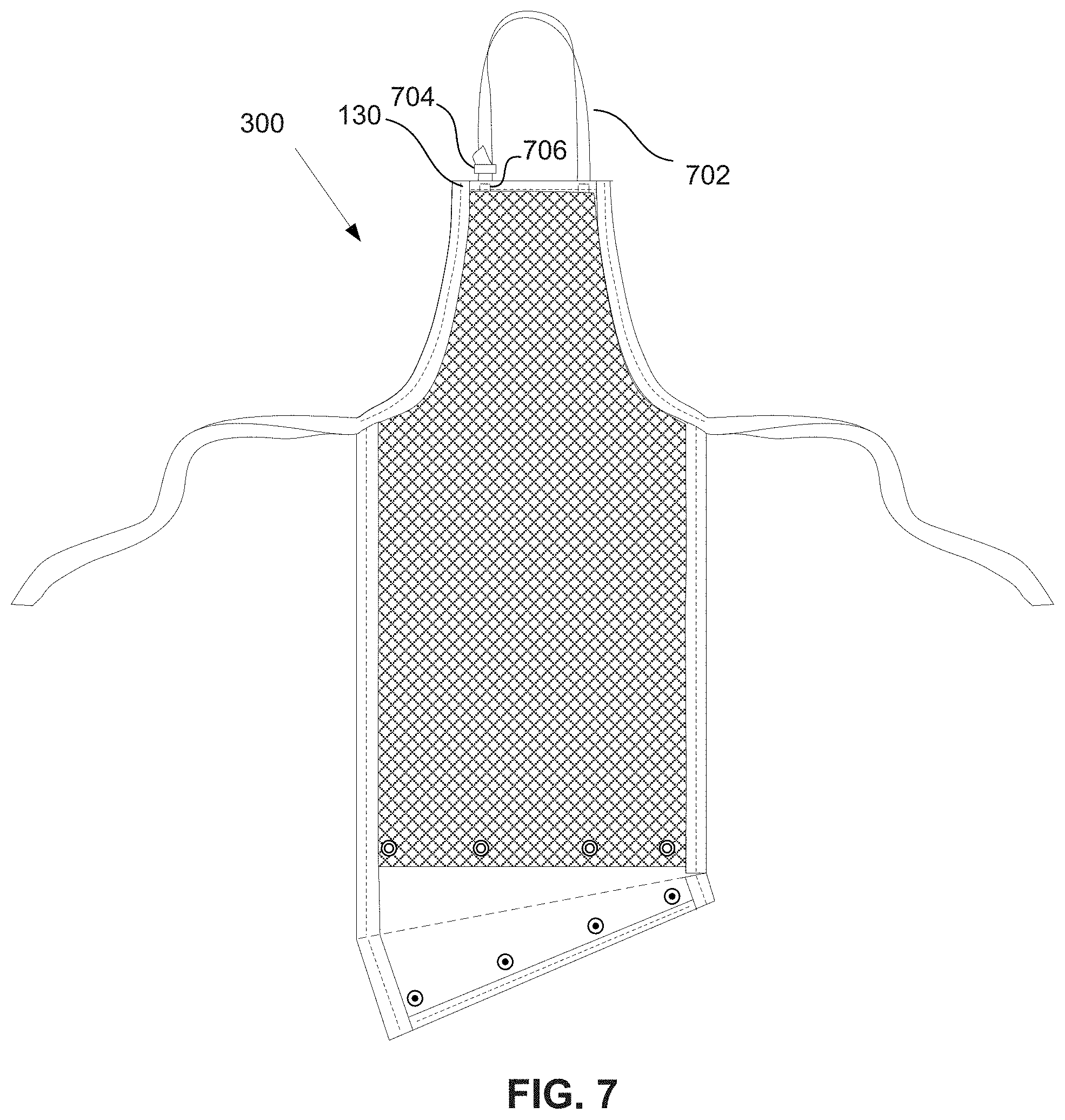 Patent US11793249 Figure 8 – Water resistant protective wash garment