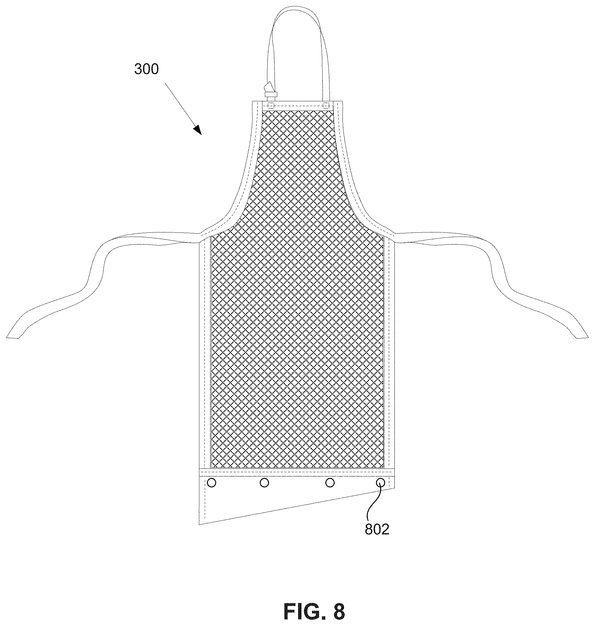 Patent US11793249 Figure 9 – Water resistant protective wash garment