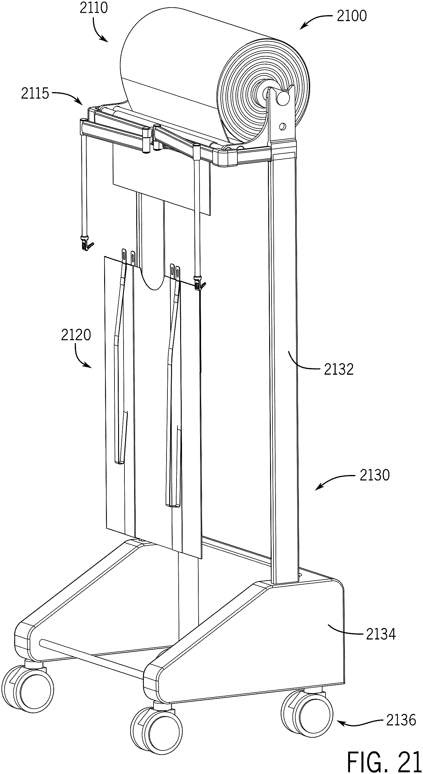 Patent US11793251 Figure 18 – Donning station for personal protective equipment