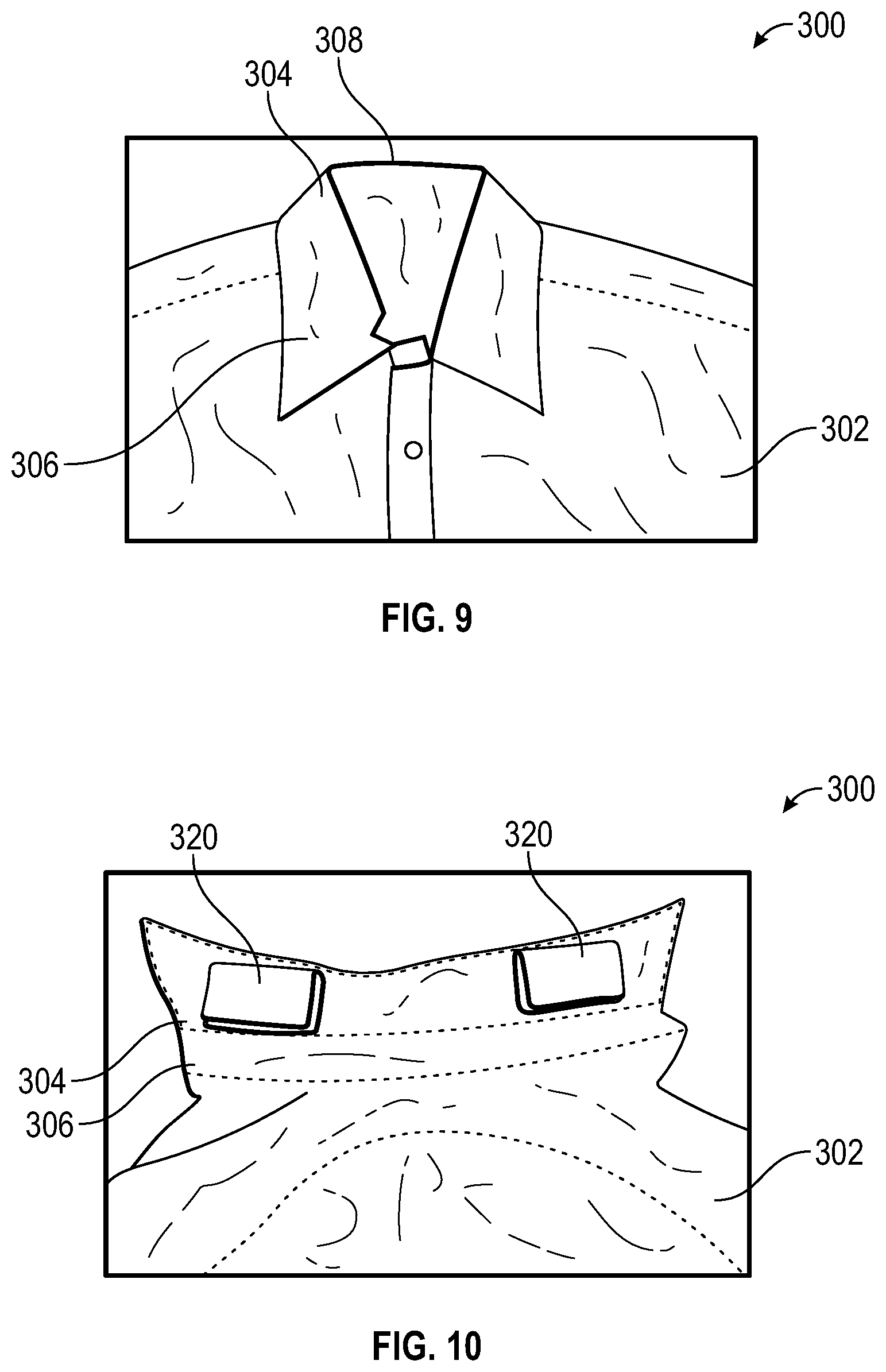Patent US11793252 Figure 5 – Collared garment with concealed deployable face mask