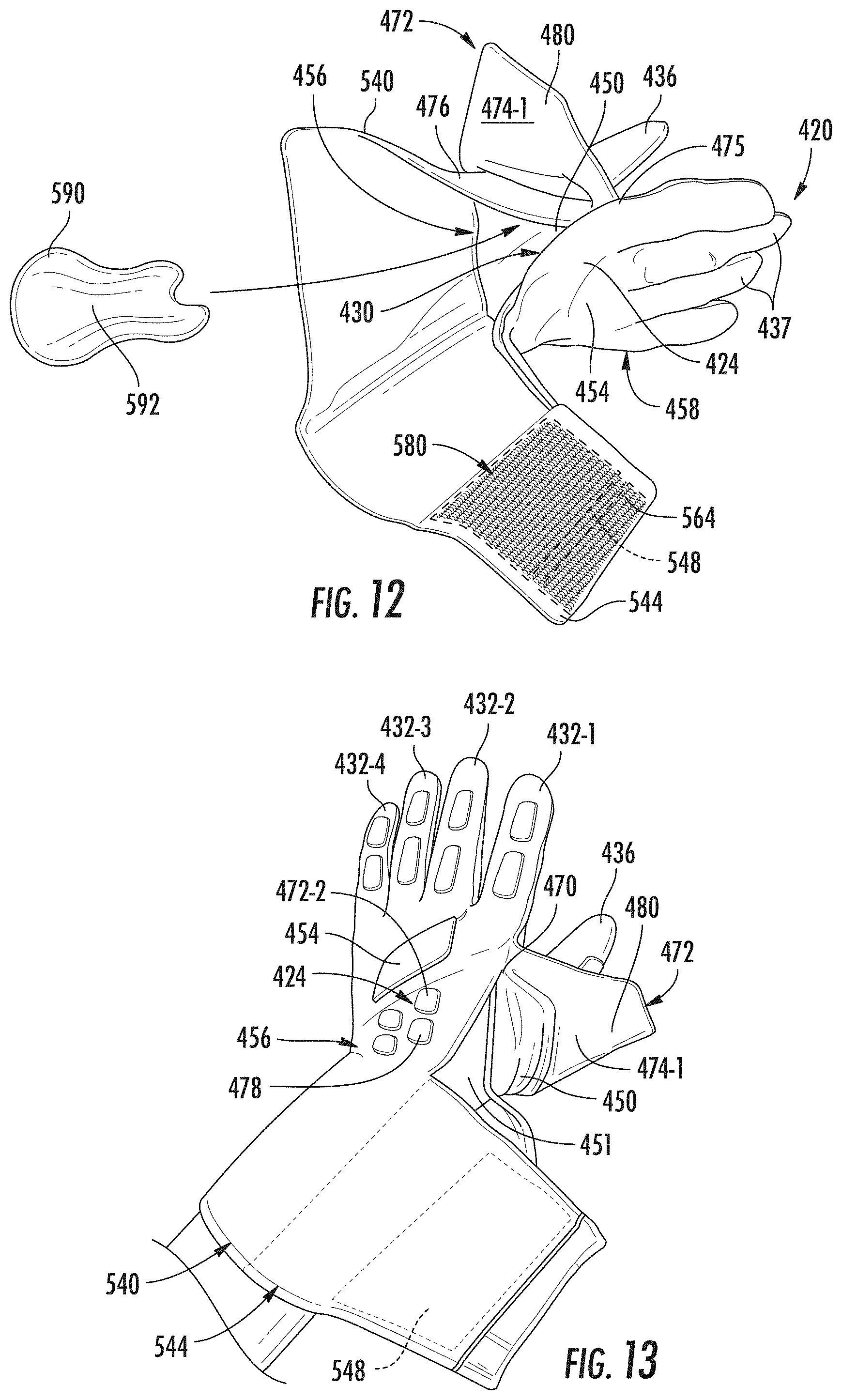 Patent US11793254 Figure 5 – Sports glove