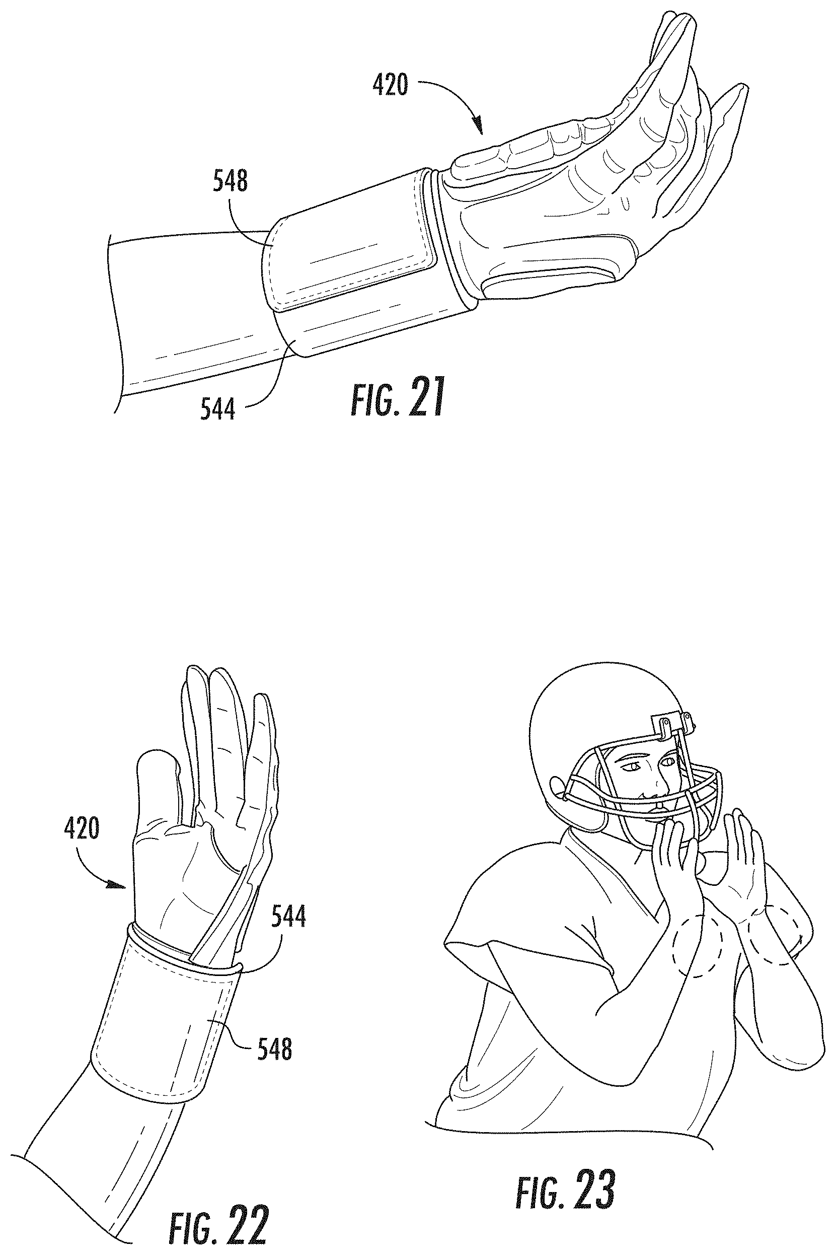 Patent US11793254 Figure 9 – Sports glove