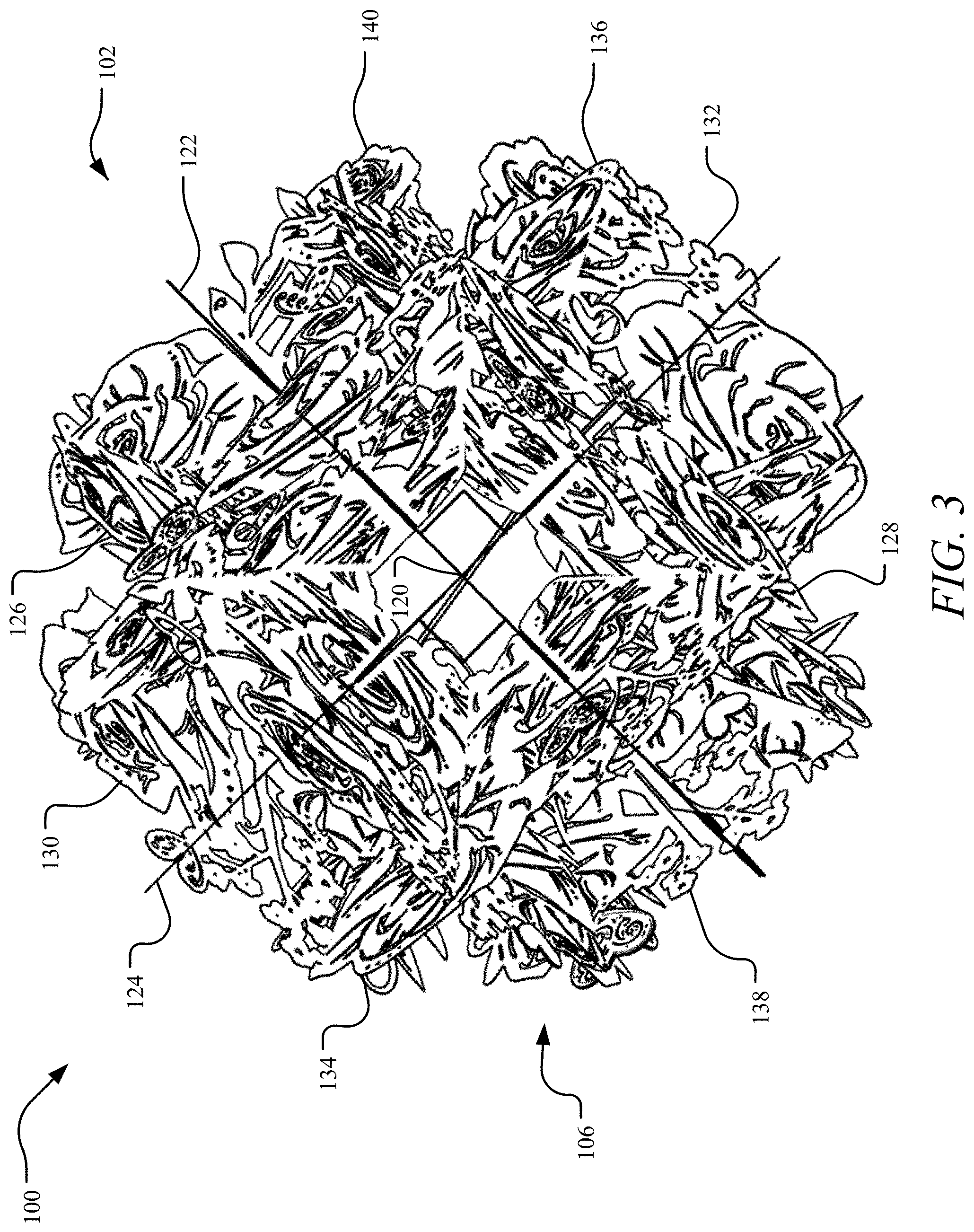 Patent US11793255 Figure 3 – Imitation flower bouquet system