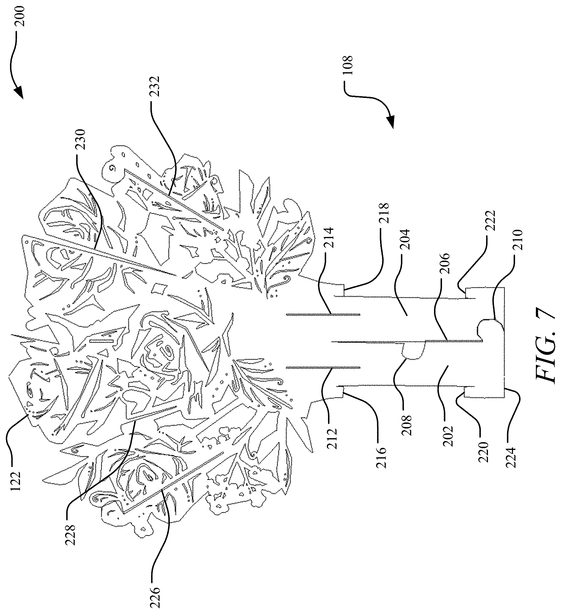 Patent US11793255 Figure 7 – Imitation flower bouquet system