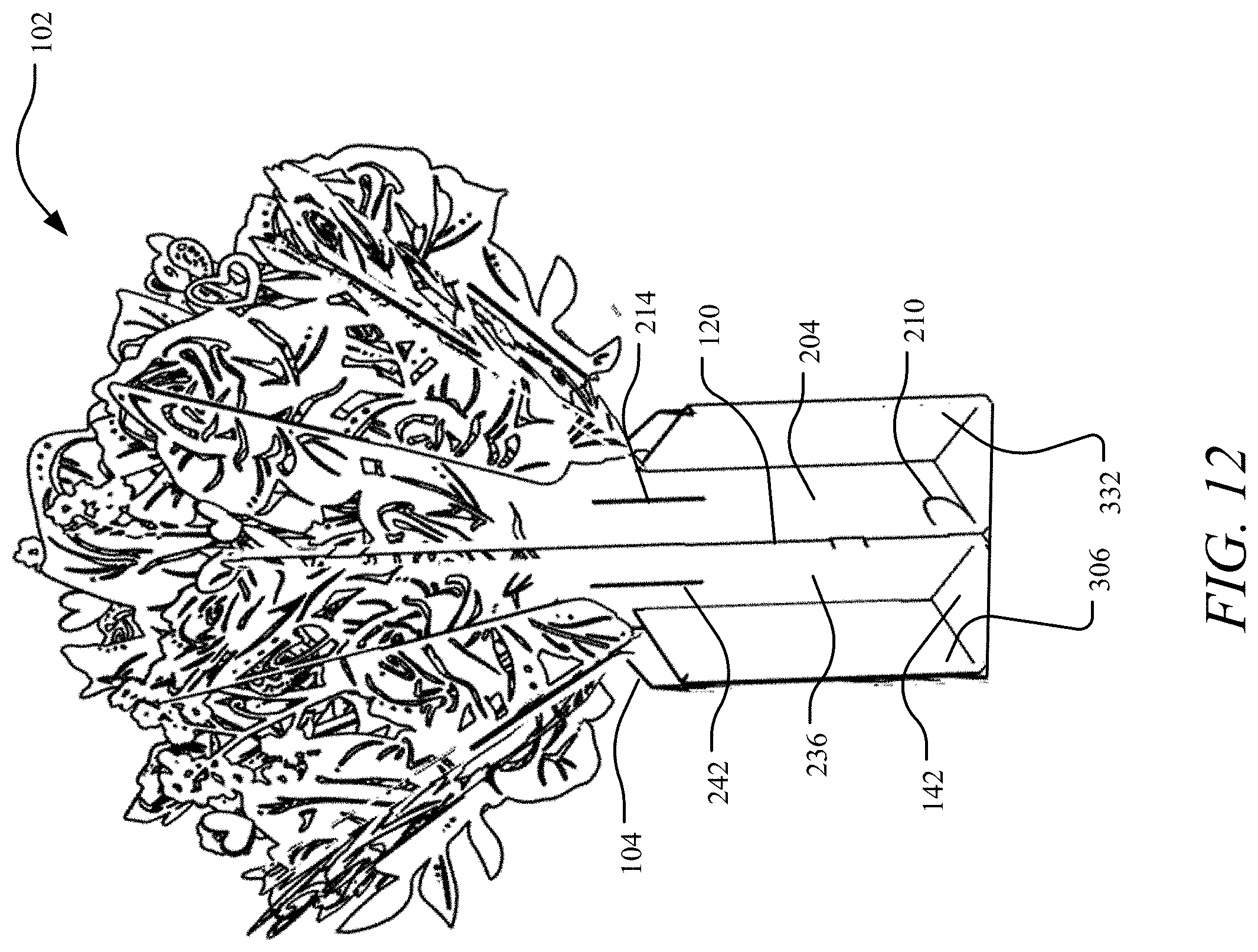 Patent US11793255 Figure 12 – Imitation flower bouquet system