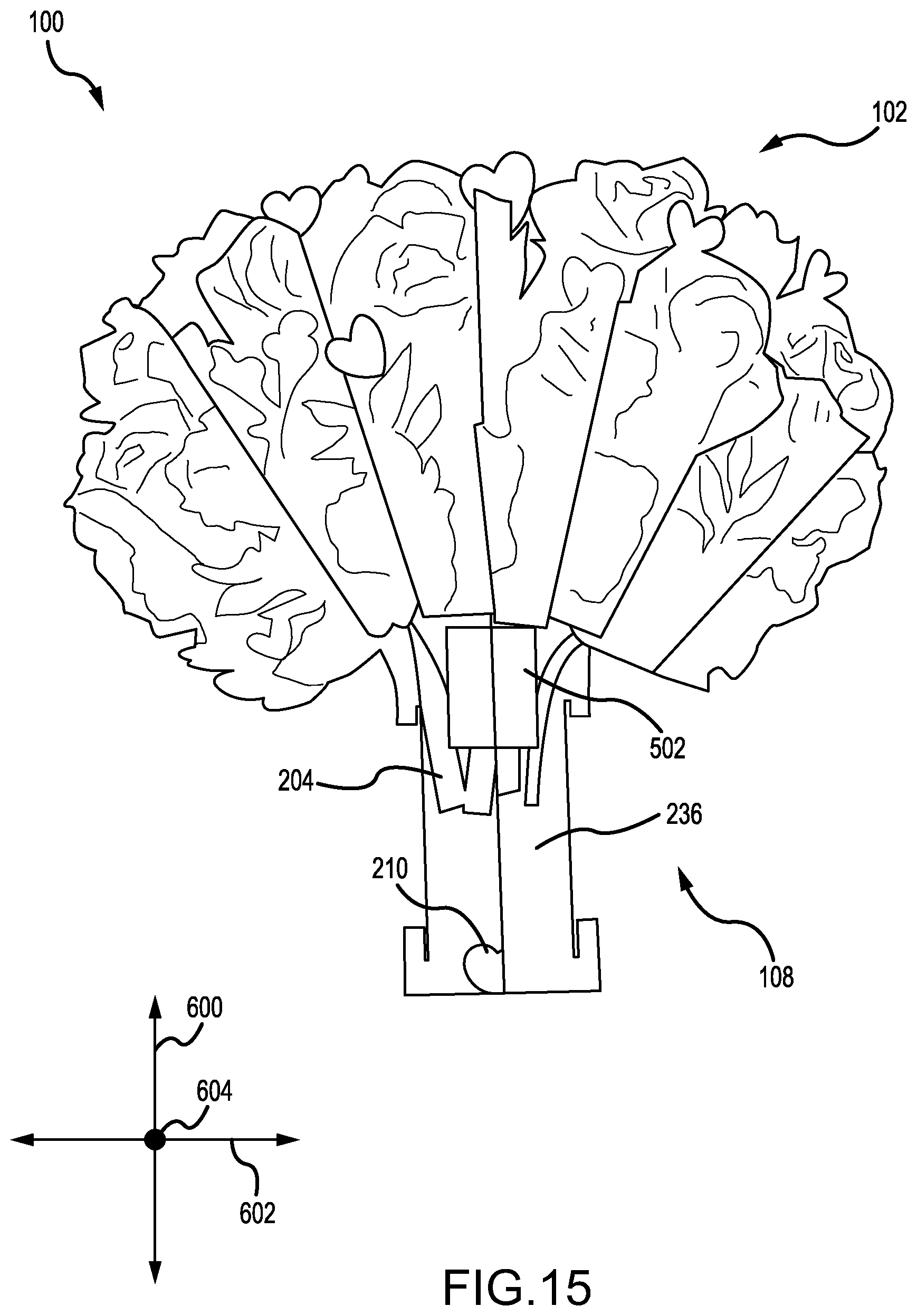Patent US11793255 Figure 15 – Imitation flower bouquet system