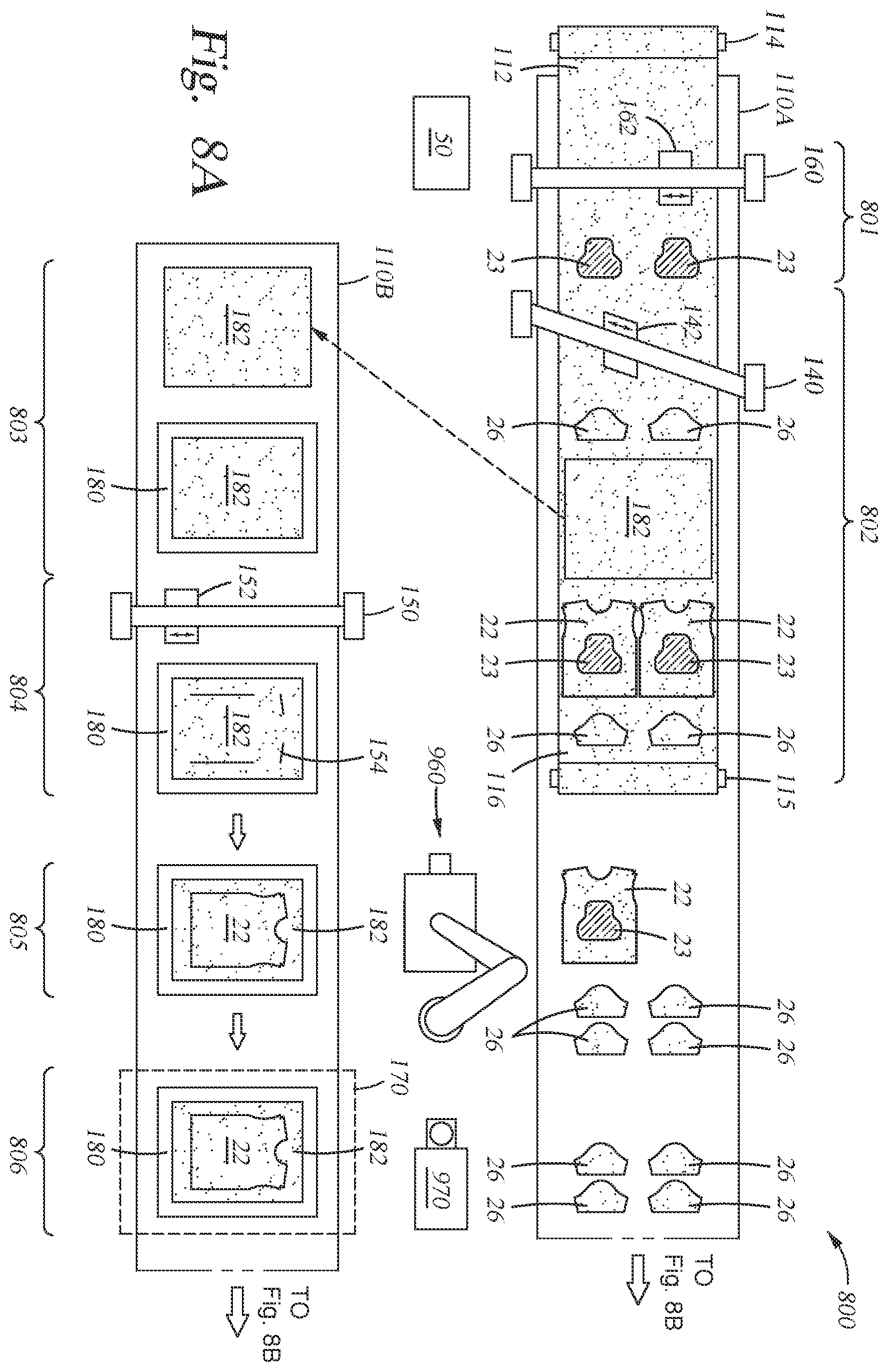 Patent US11793258 Figure 18 – Using a frame to assemble a fabric article