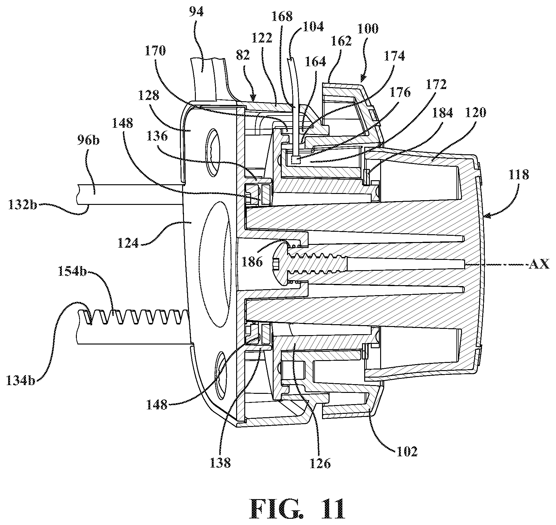 Patent US11793261 Figure 11 – Surgical helmet assembly having an adjustment mechanism