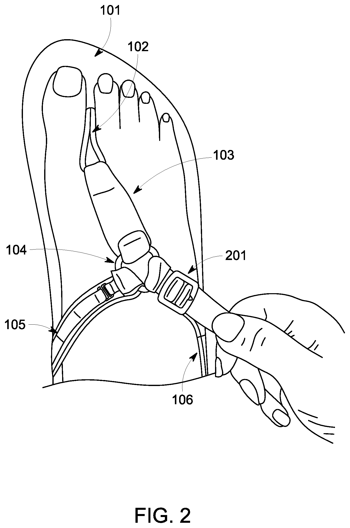 Patent US11793263 Figure 2 – Y-strap sport sandal