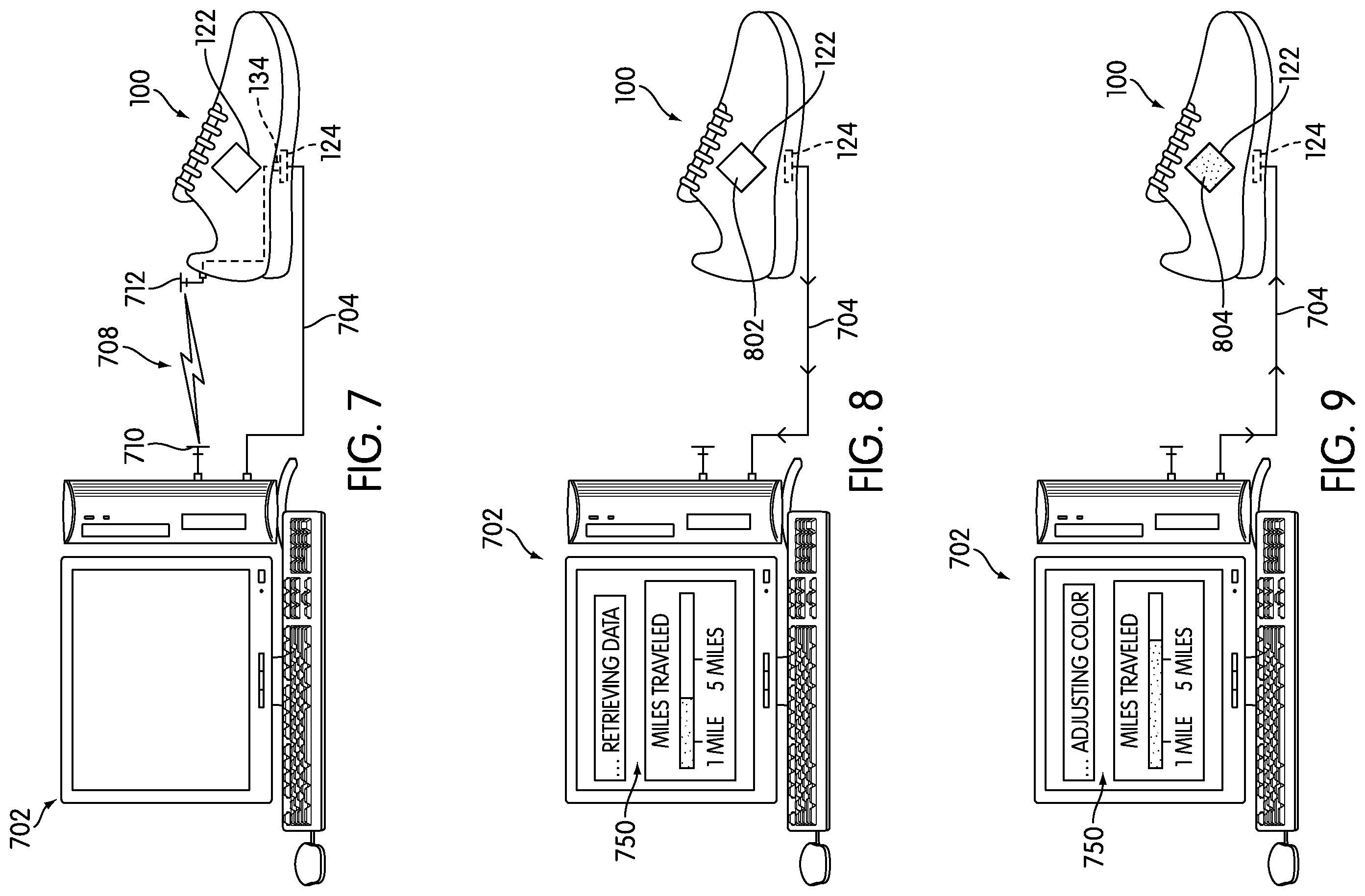 Patent US11793265 Figure 4 – Article of footwear with color change portion and method of changing color