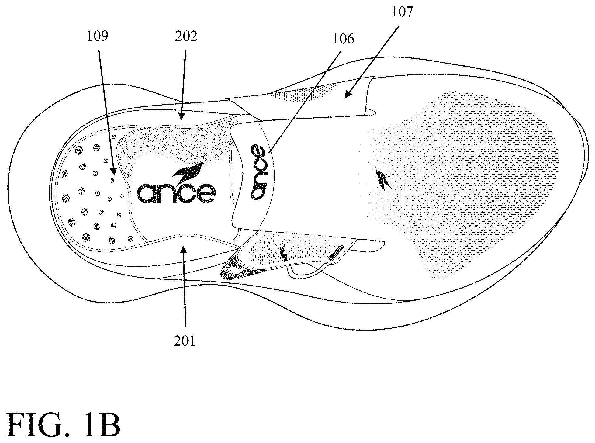 Patent US11793267 Figure 2 – Shoe and therapy system