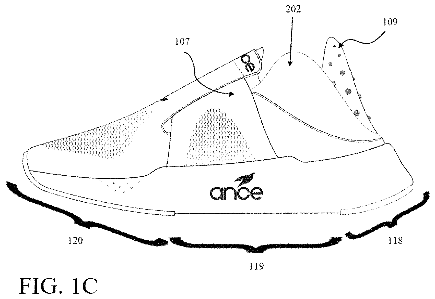 Patent US11793267 Figure 3 – Shoe and therapy system