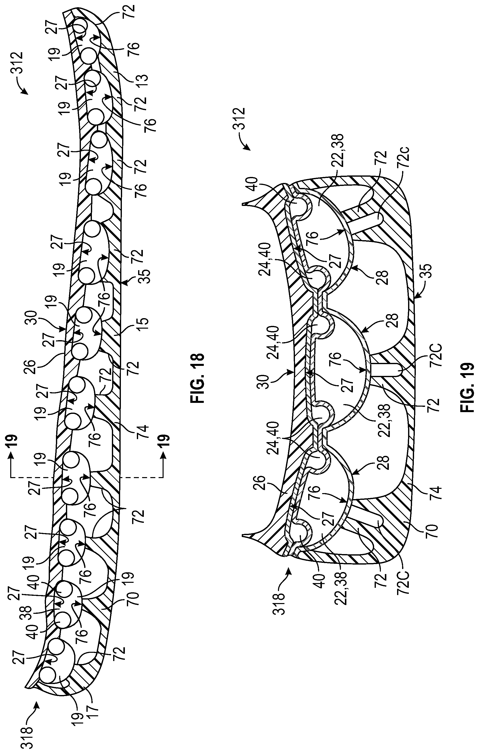 Patent US11793271 Figure 12 – Midsole system with graded response