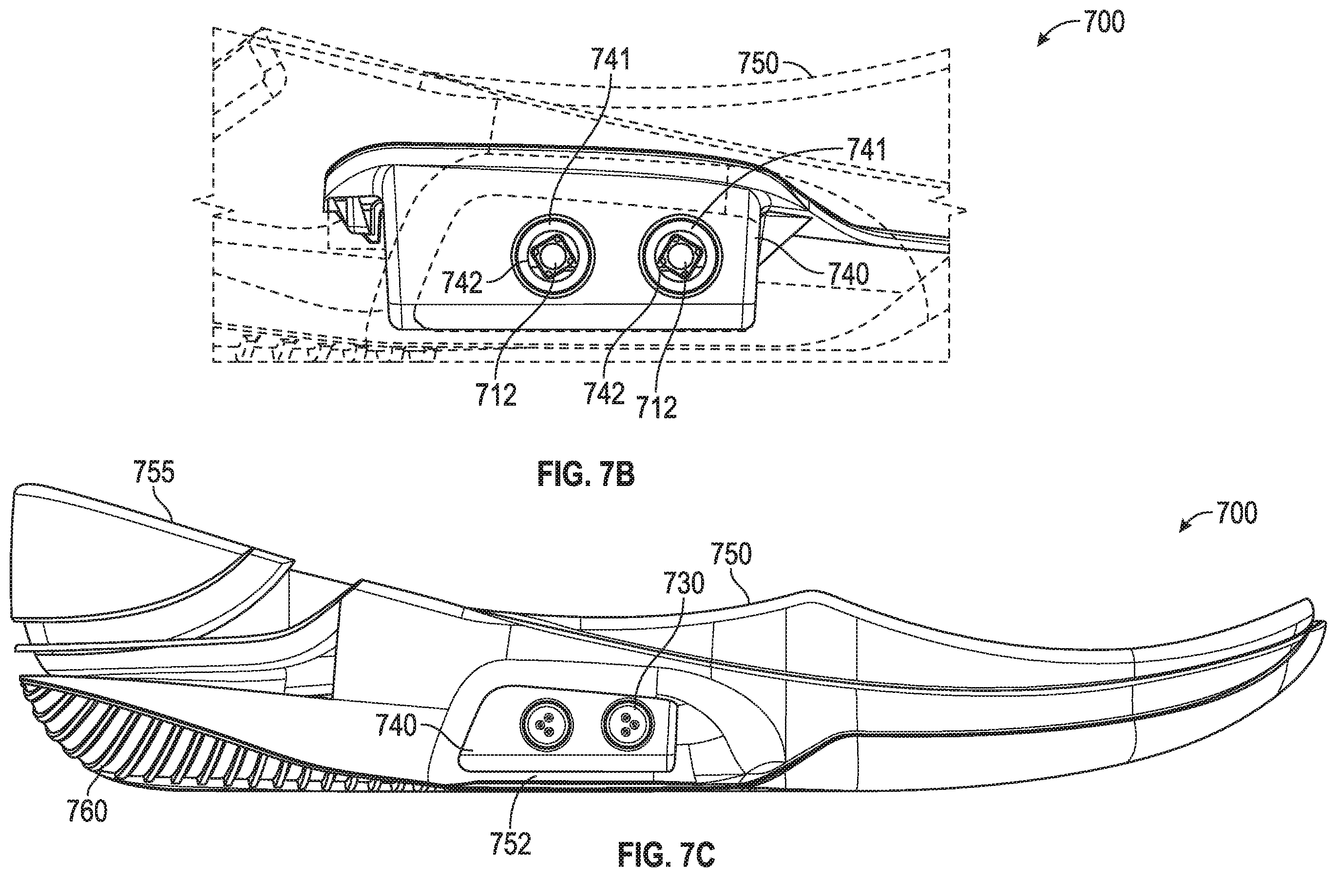 Patent US11793276 Figure 12 – Lacing engine support structures for automated footwear platform