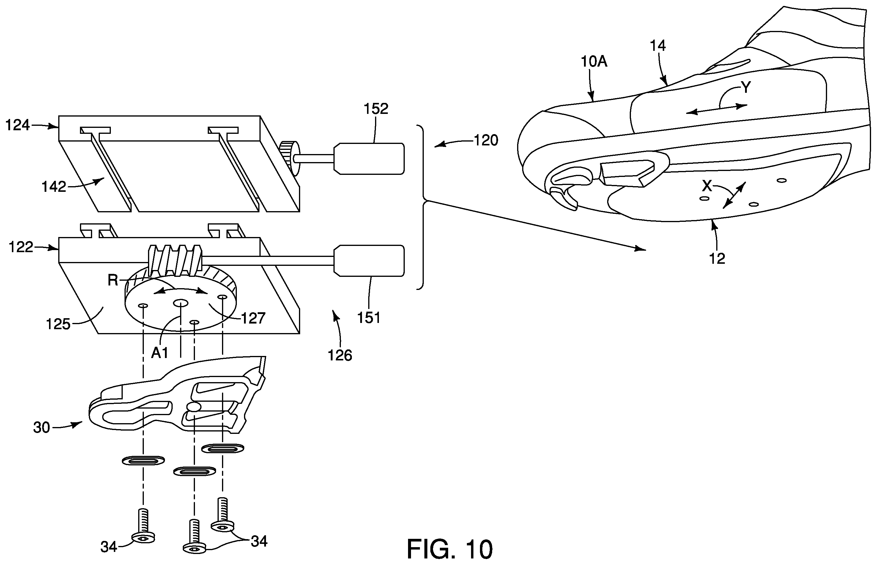 Patent US11793277 Figure 8 – Cleat adapter assembly for cycling shoe