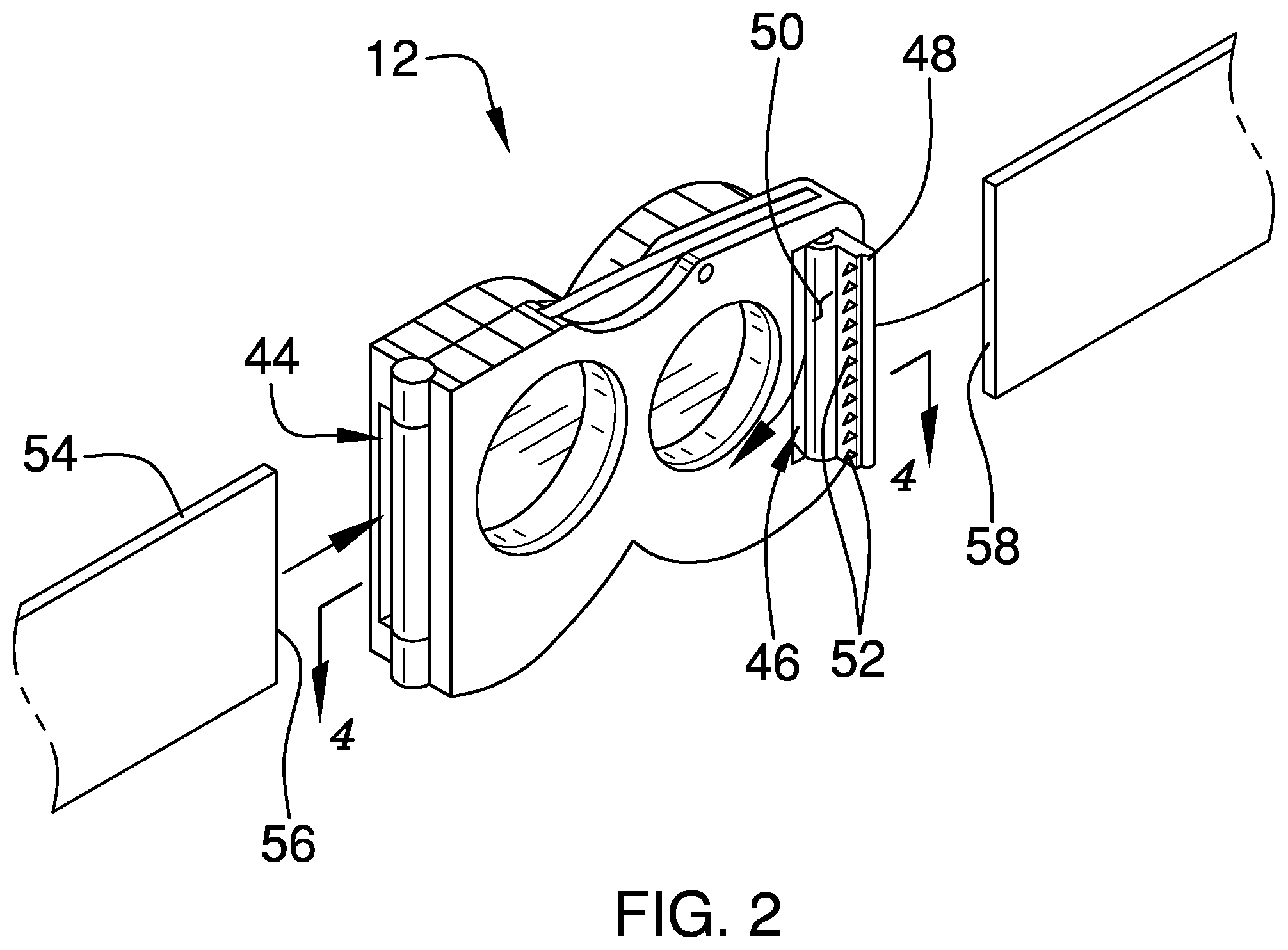 Patent US11793278 Figure 2 – Belt buckle and knife assembly