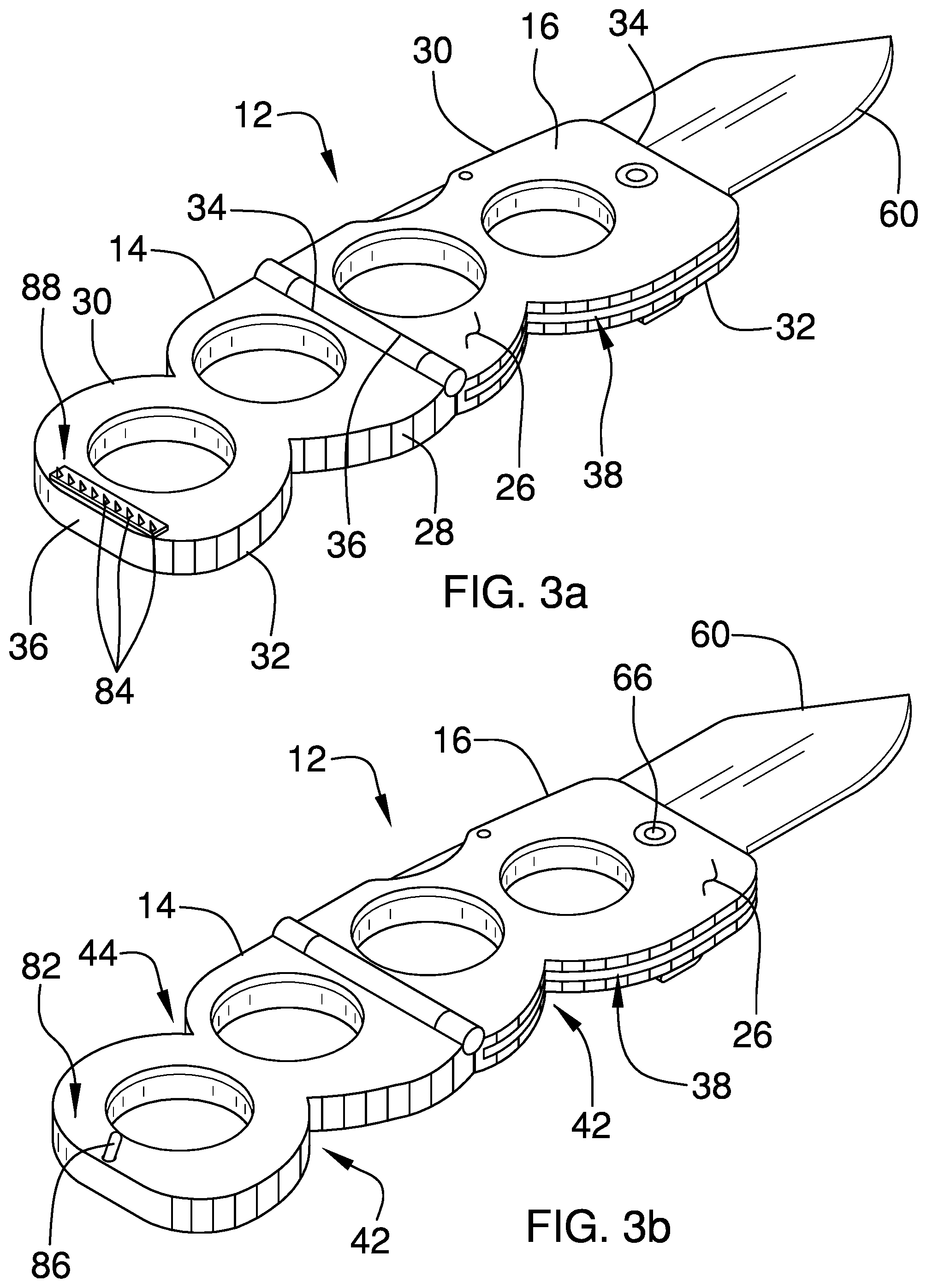 Patent US11793278 Figure 3 – Belt buckle and knife assembly