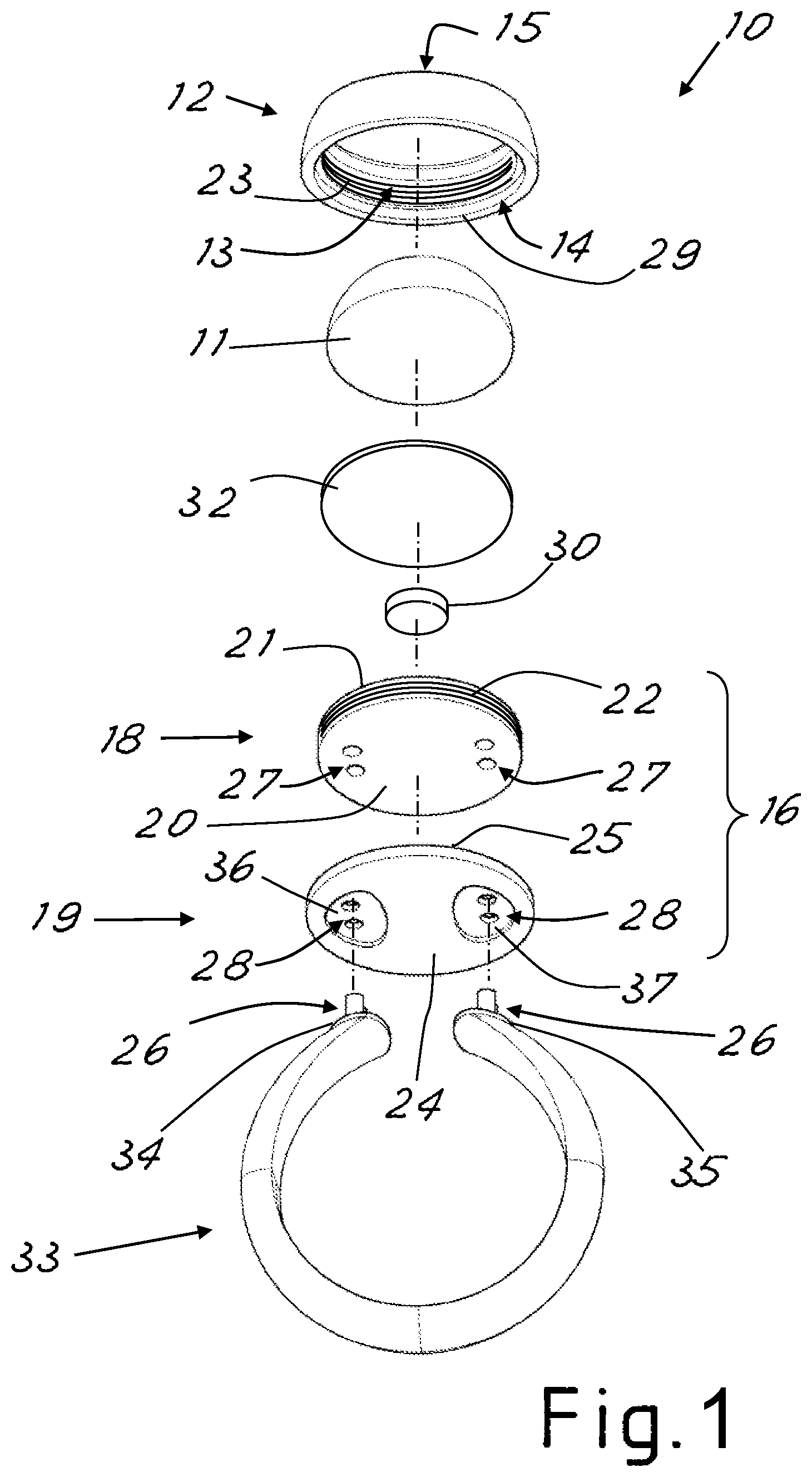 Patent US11793282 Figure 1 – Jewelry article which can be disassembled