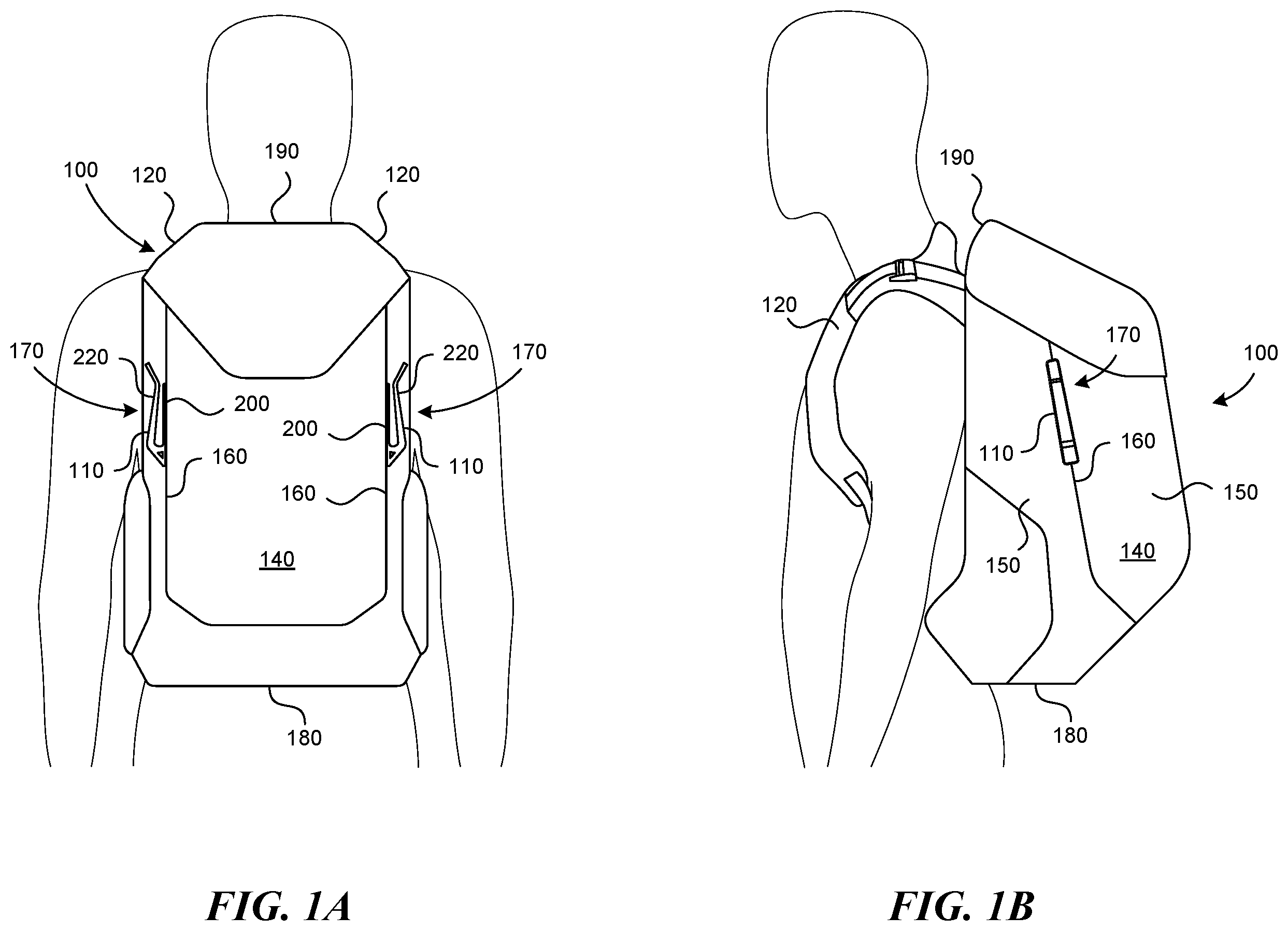 Patent US11793286 Figure 1 – Gear hooks for sports bags