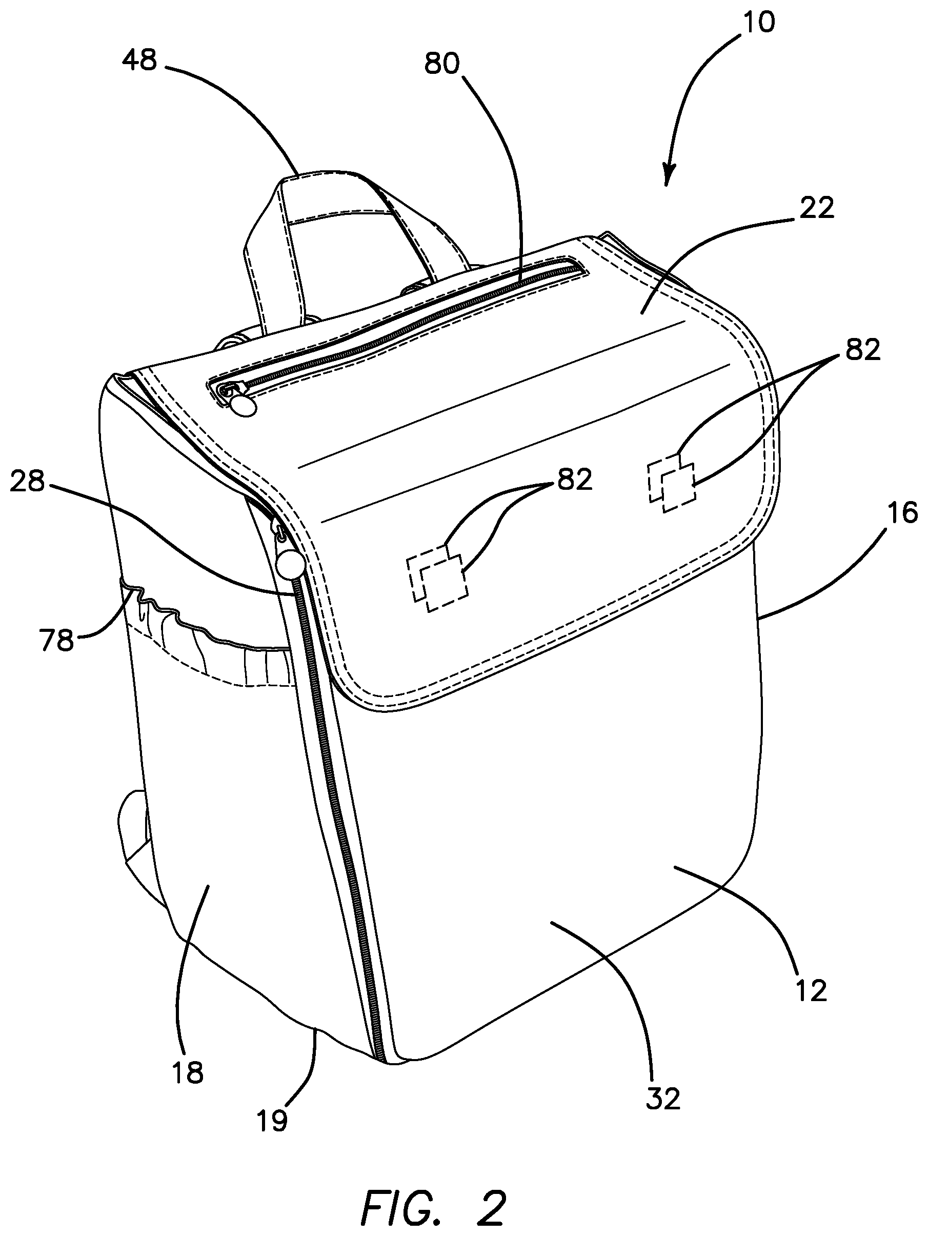 Patent US11793287 Figure 2 – Stroller caddy