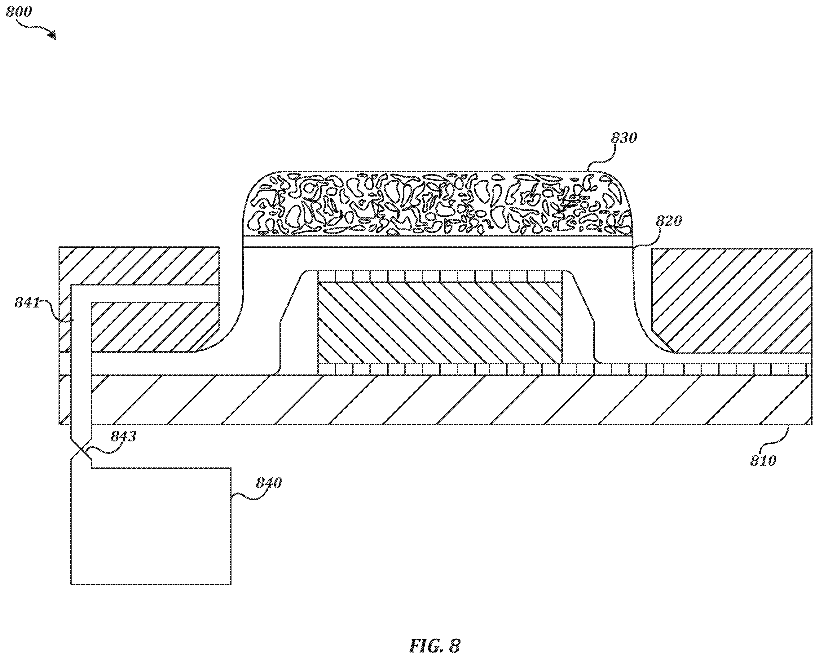 Patent US11793290 Figure 8 – Addressable electroactive polymer arrays for cosmetic design application